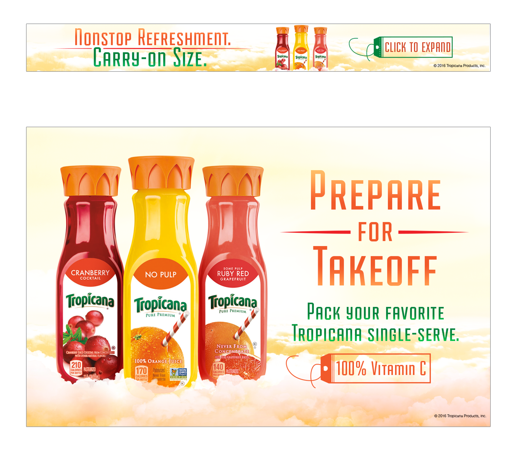 TROPICANA SINGLE SERVE AIRPORT PROMOTION EXPANDABLE DIGITAL BANNER