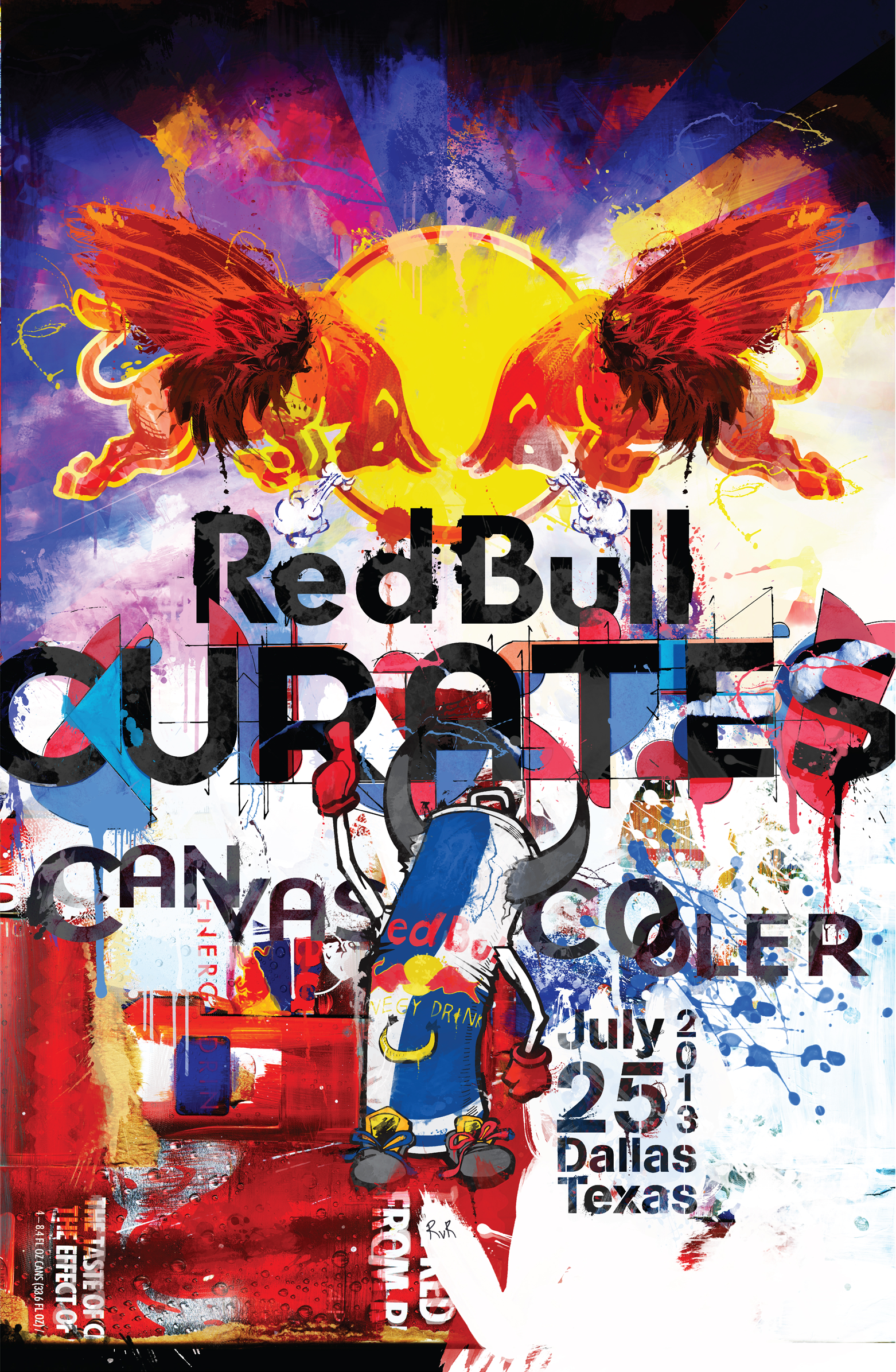 RED BULL CURATES THE CANVAS COOLER 2013 EVENT POSTERS(ILLUSTRATION AND DESIGN}