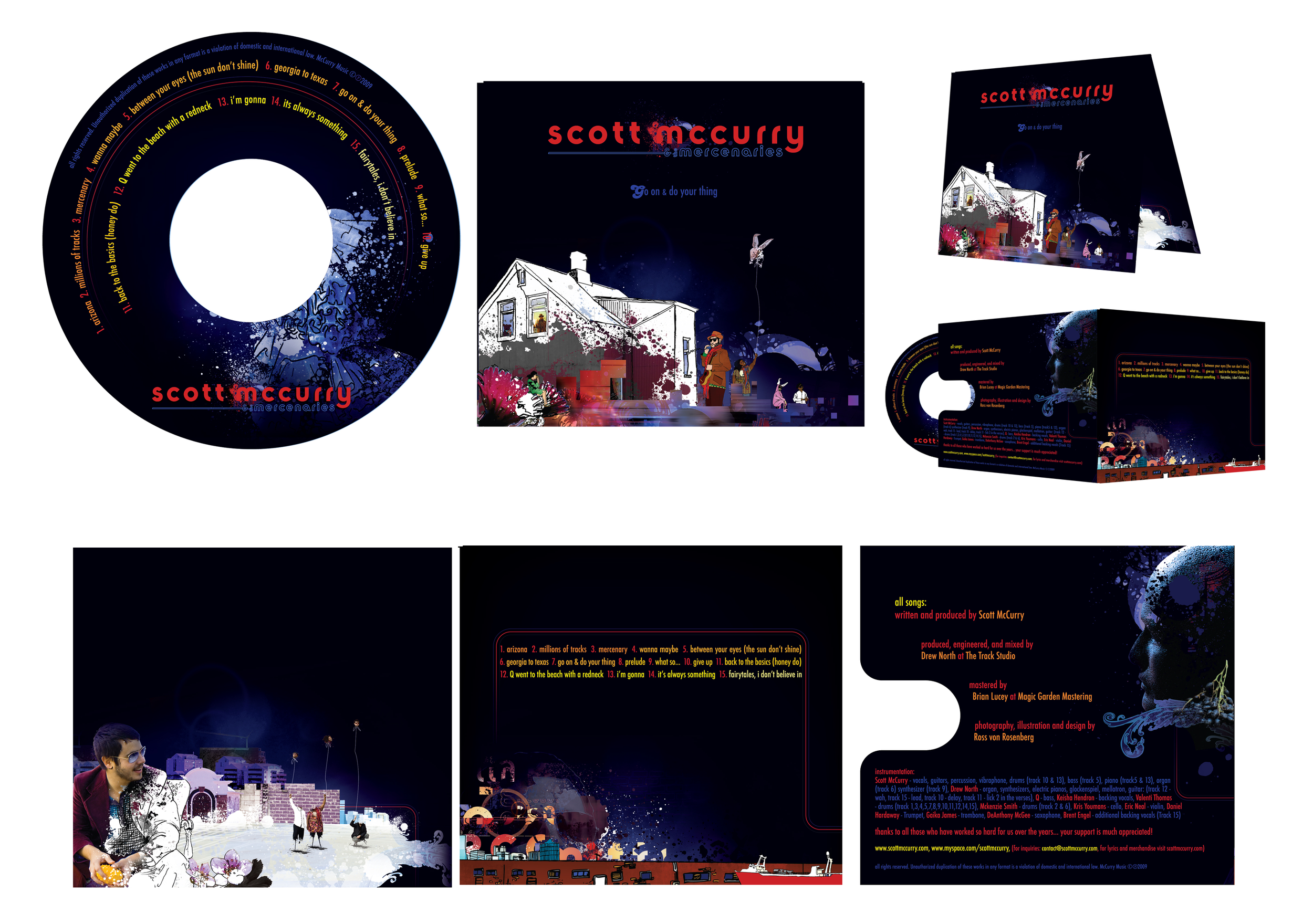 SCOTT MCCURRY AND THE MERCENARIES GO ON AND DO YOUR THING ALBUM PACKAGING{DESIGN, PHOTOGRAPHY, AND ILLUSTRATION}