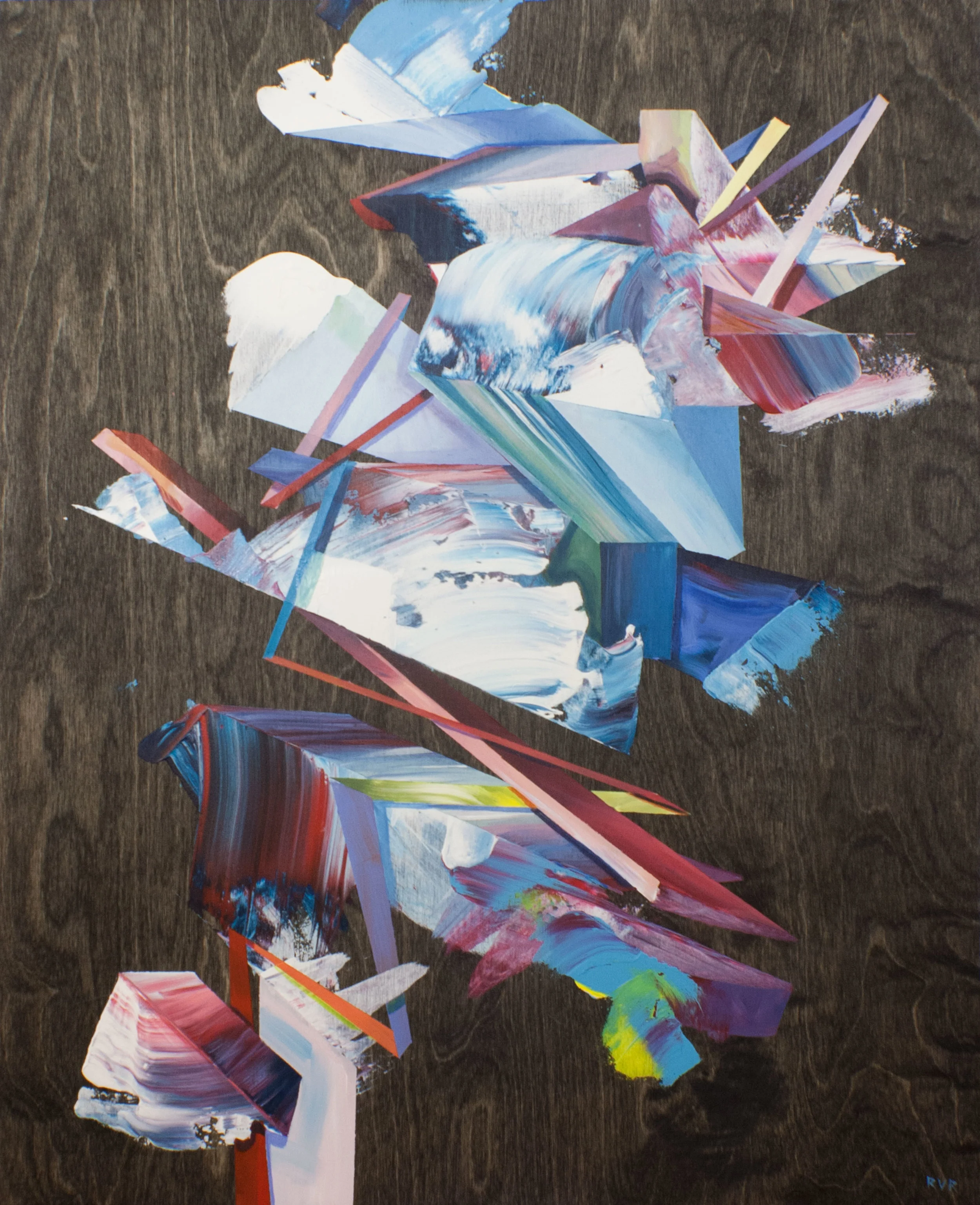 AVALANCHE 24"x30". ACRYLIC ON WOOD