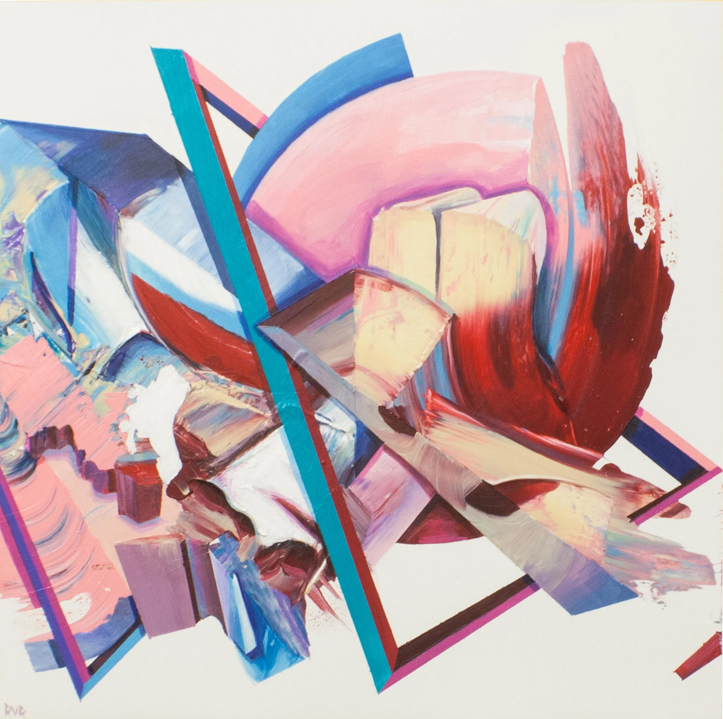 EMBLEM 12"x12". ACRYLIC ON WHITE GESSO BOARD (SOLD)