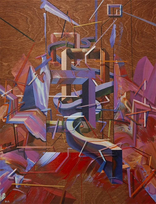 SERPENT PASS 18"x24". ACRYLIC ON WOOD