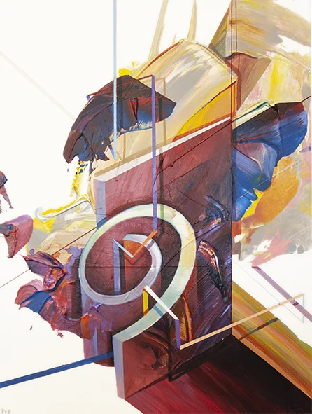 THE OBELISK SHELL 12"x16". ACRYLIC ON GESSO BOARD