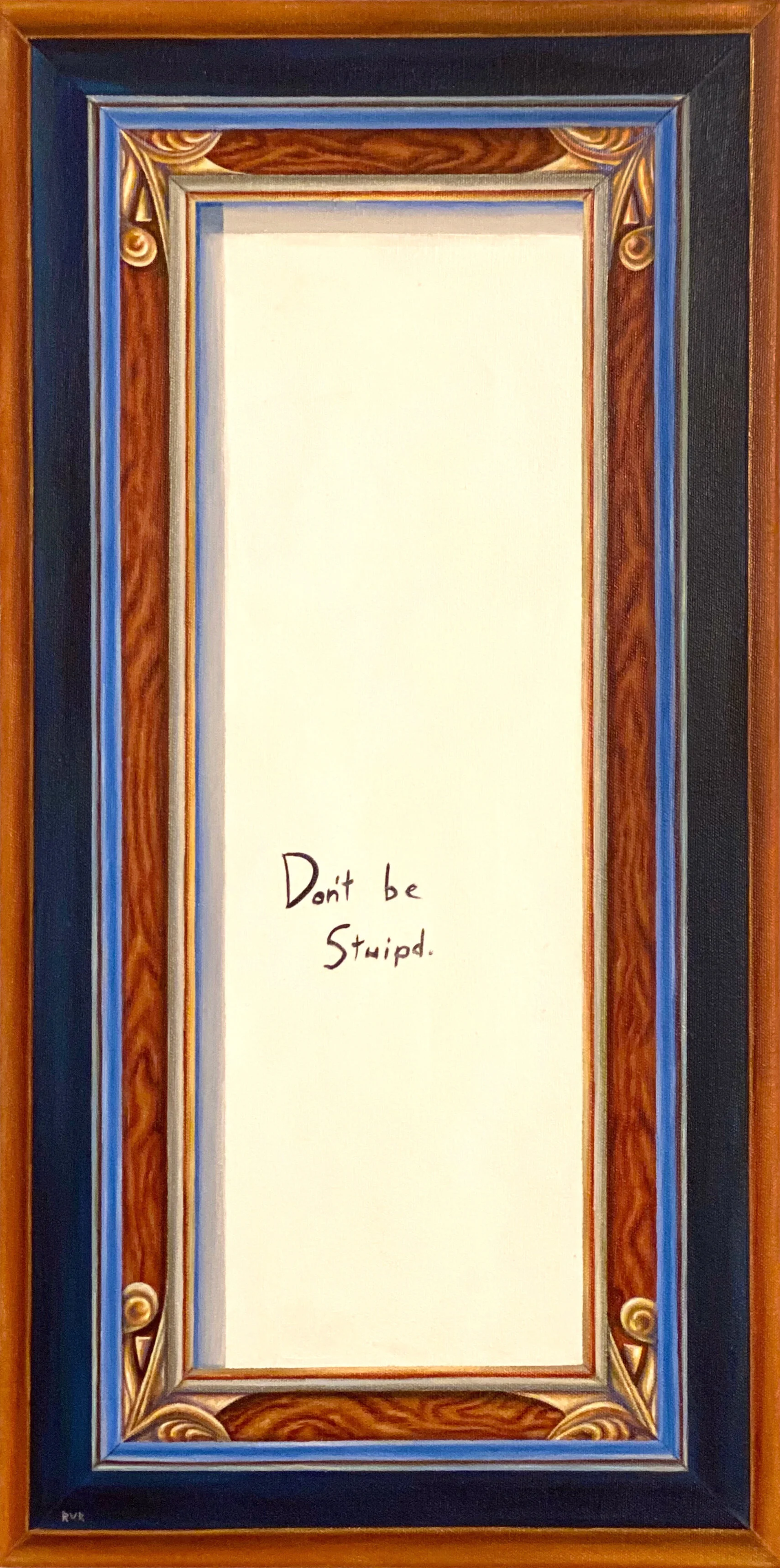 FRAMED UNHEEDED ADVICE 12” x 12” ACRYLIC ON CANVAS