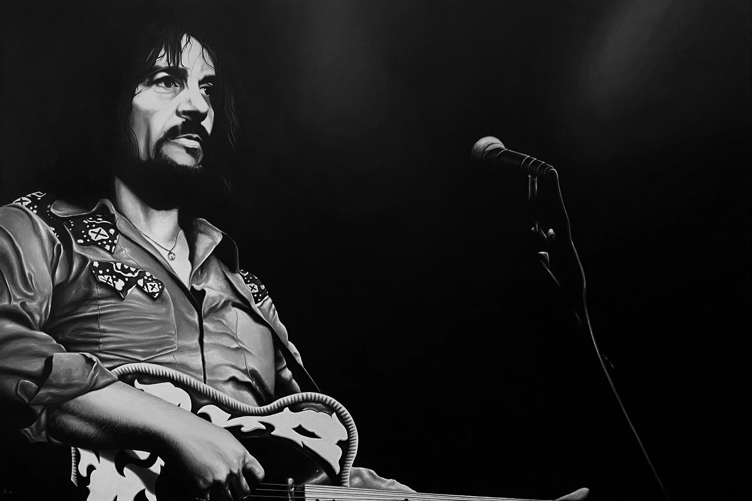 WAYLON 60"x40". ACRYLIC ON CANVAS (SOLD - COMMISSION)