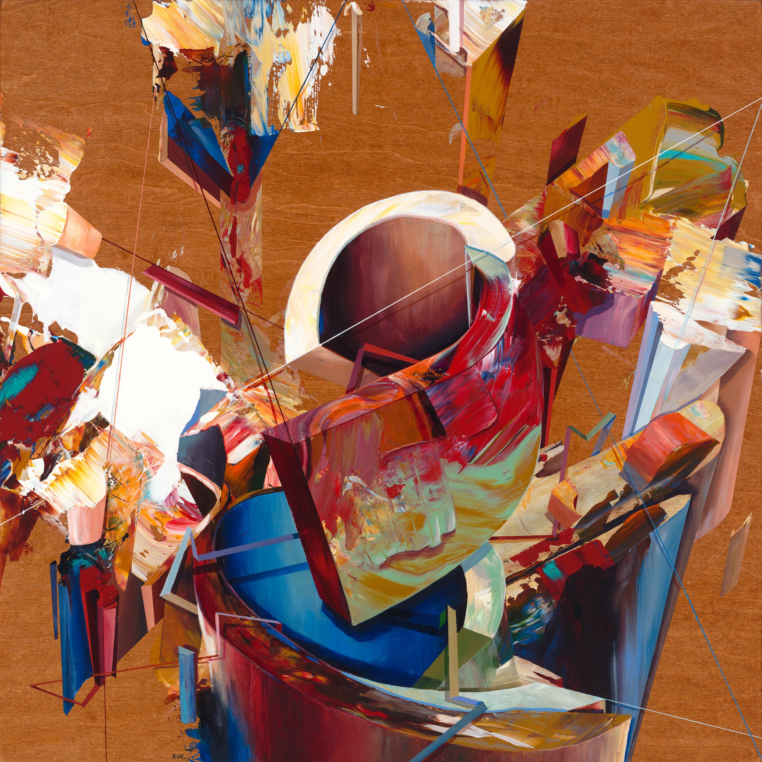 MONUMENT 24"x24". ACRYLIC ON WOOD
