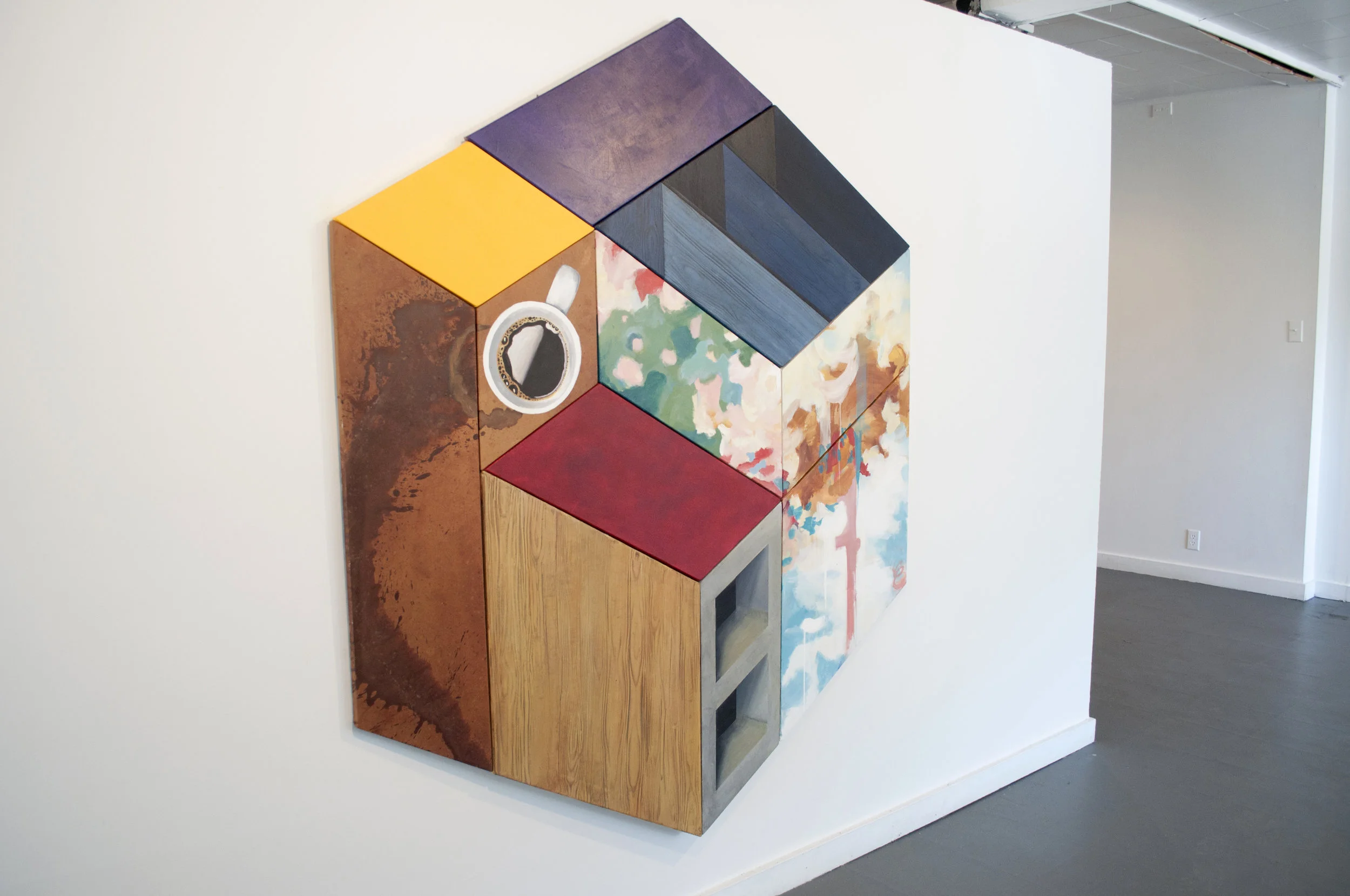 Caféine, 72” x 60”, acrylique sur toile, 2015