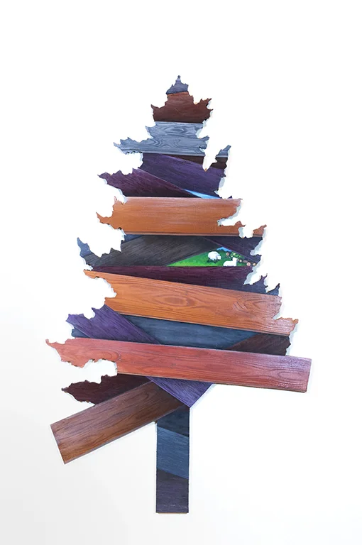 Arbre 03, 64" x 40", acrylique sur contre-plaqué, 2013