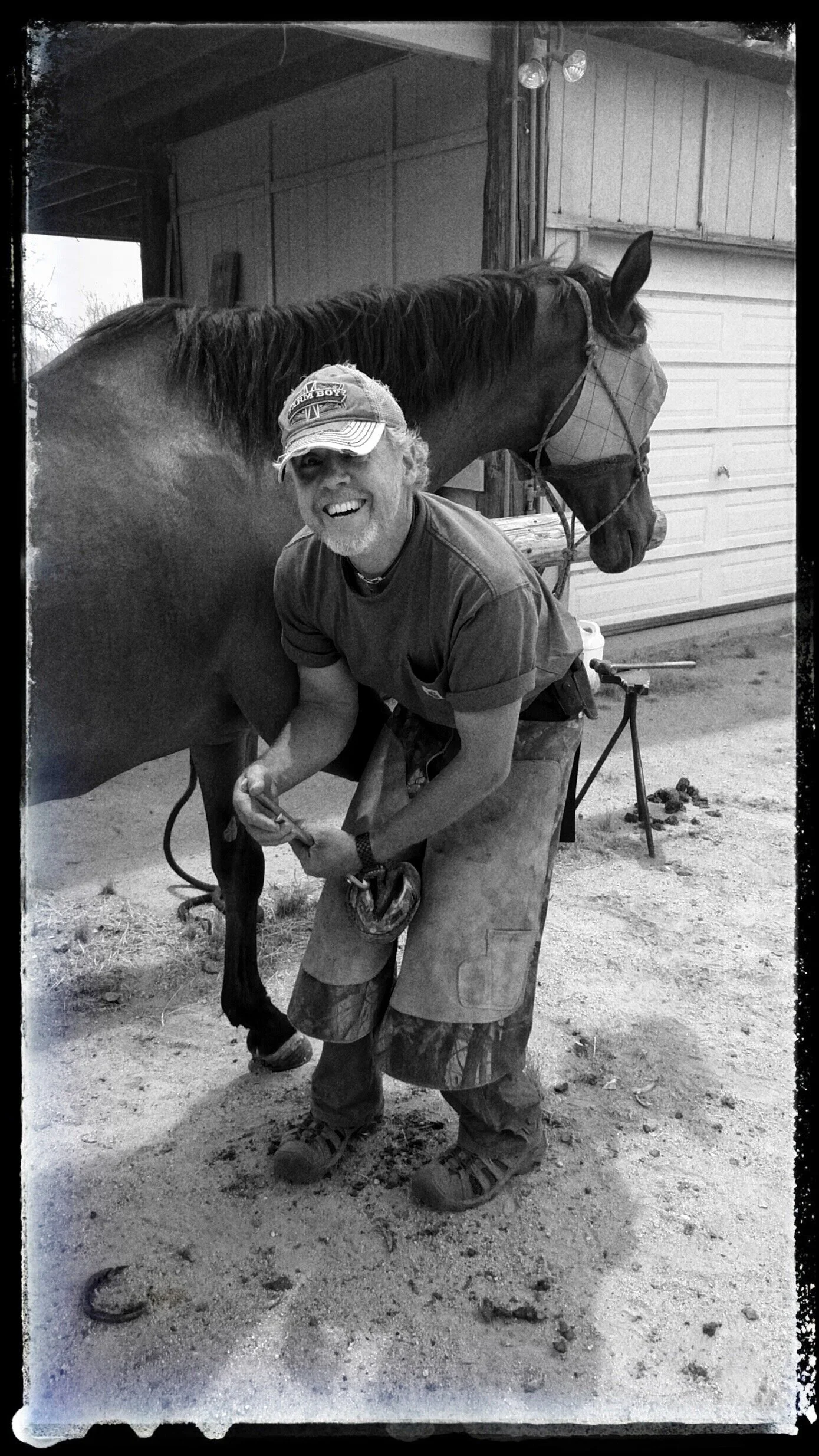 One of my very first shoeing, some years ago with Eddie Mackenzie