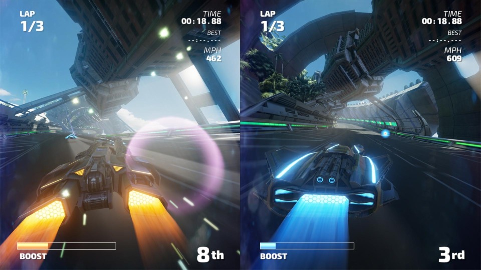 Split-Screen, where gameplay is at its funnest. All while looking pretty and running smoothly on both tv and tablet mode.