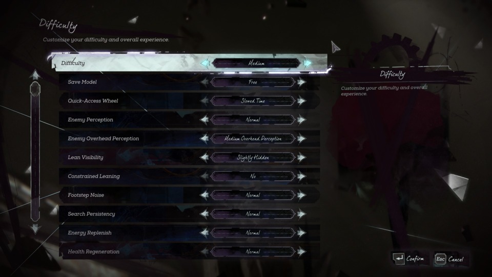Some of the modifiers in the custom difficulty section.