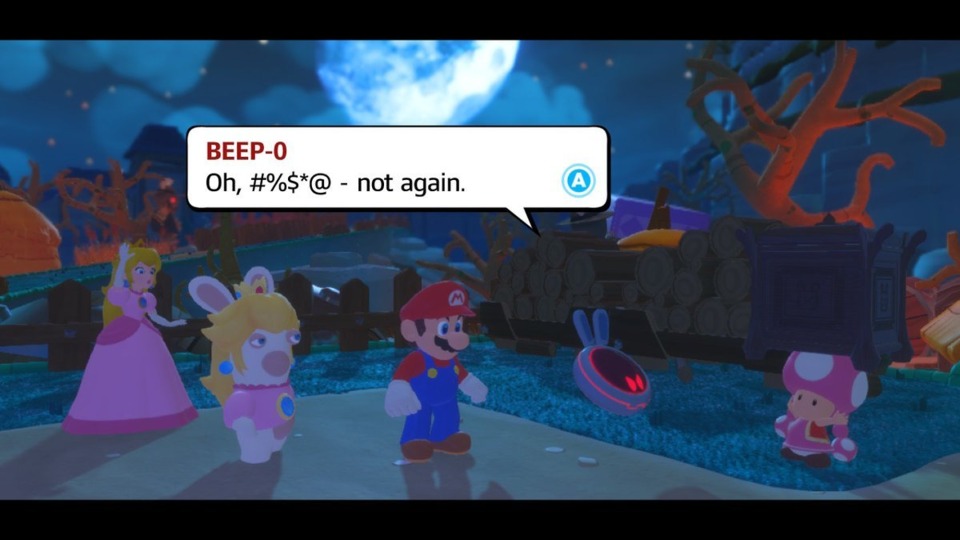 Did that roomba swear in front of Mario while Toadette has a box on top of her head?