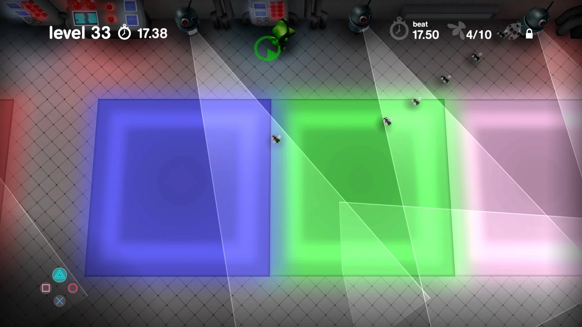 Some of the levels later on would have ground panels that would change color.