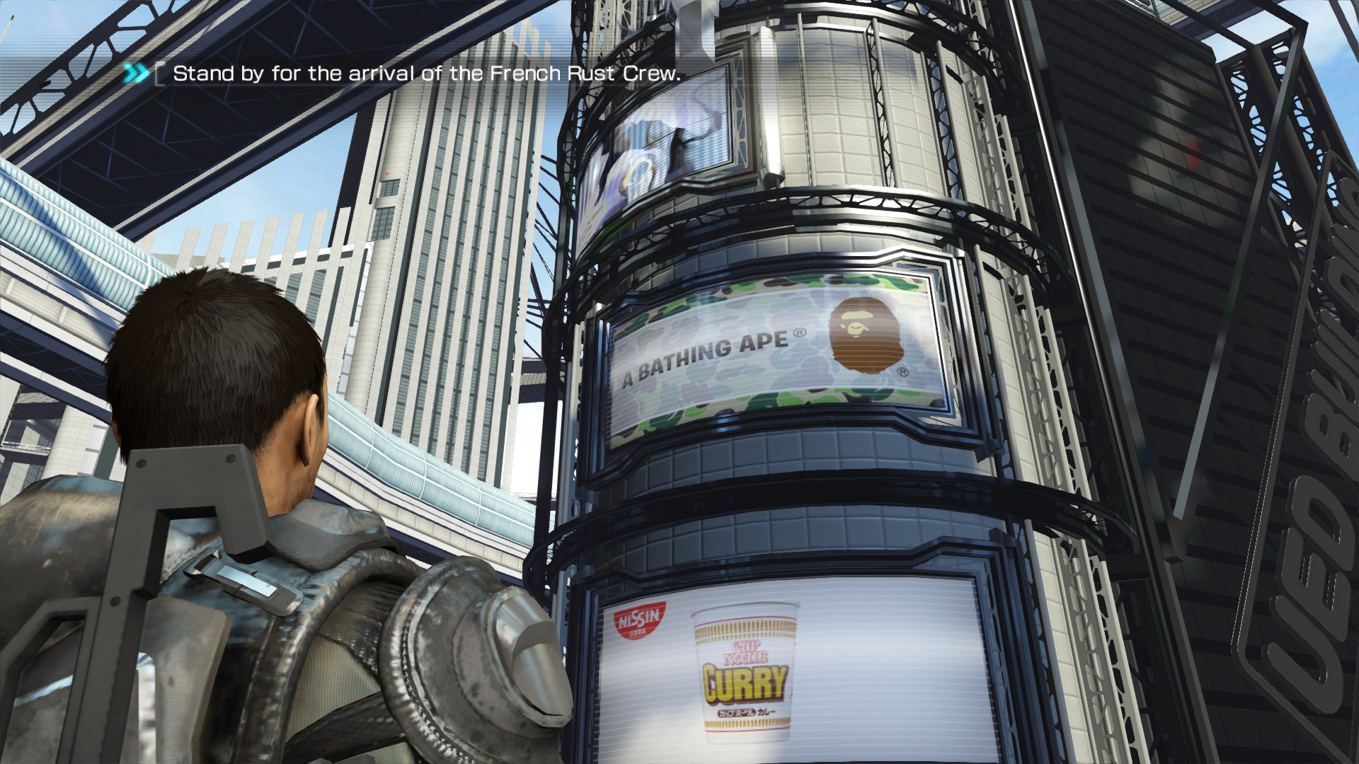 A Bathing Ape, ramen, and Tully’s Coffee has got to be the weirdest set of real-life advertisements I have ever seen in a game.