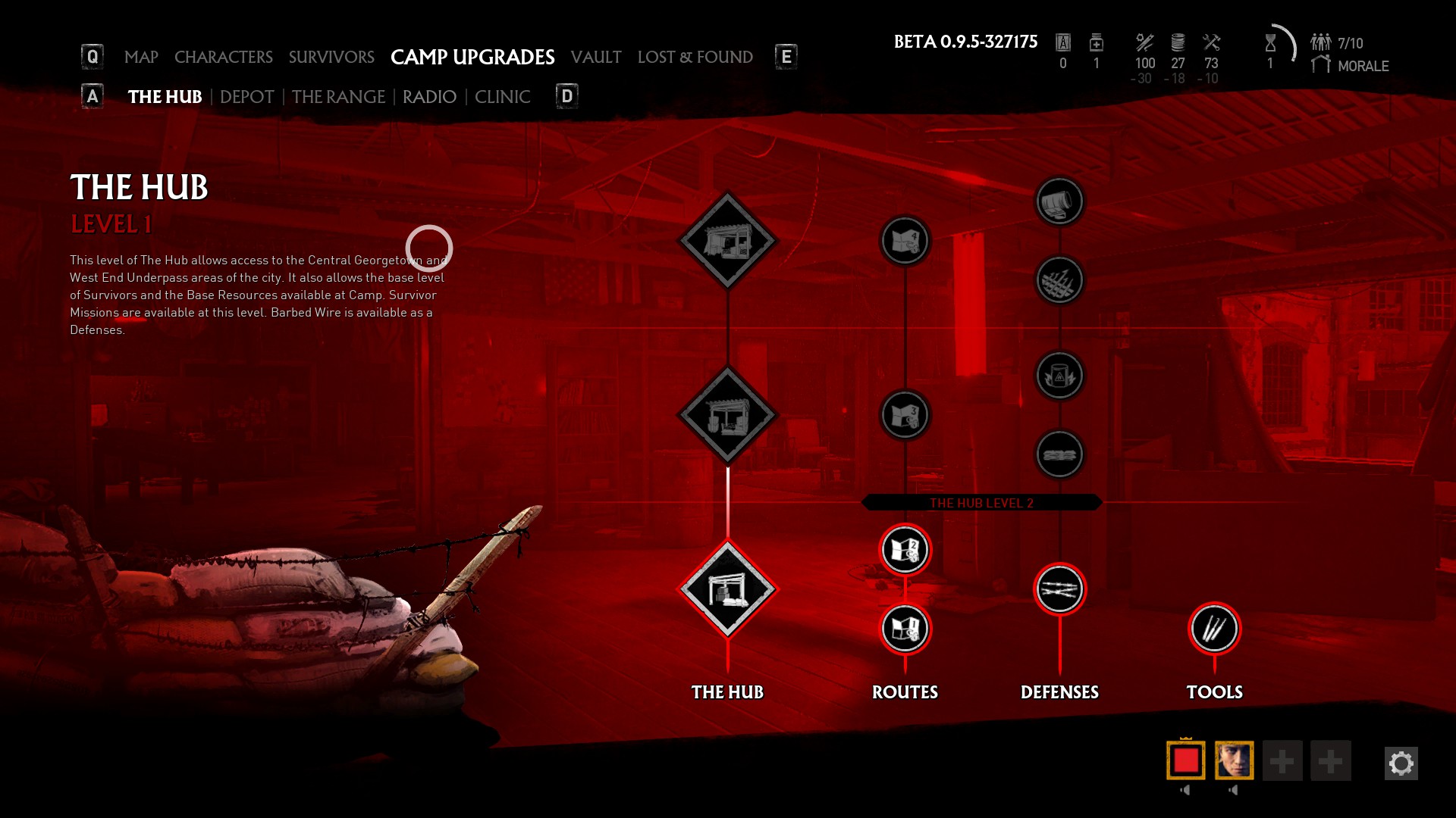 Upgrading your camp is one of the many things you can do outside of the gameplay.