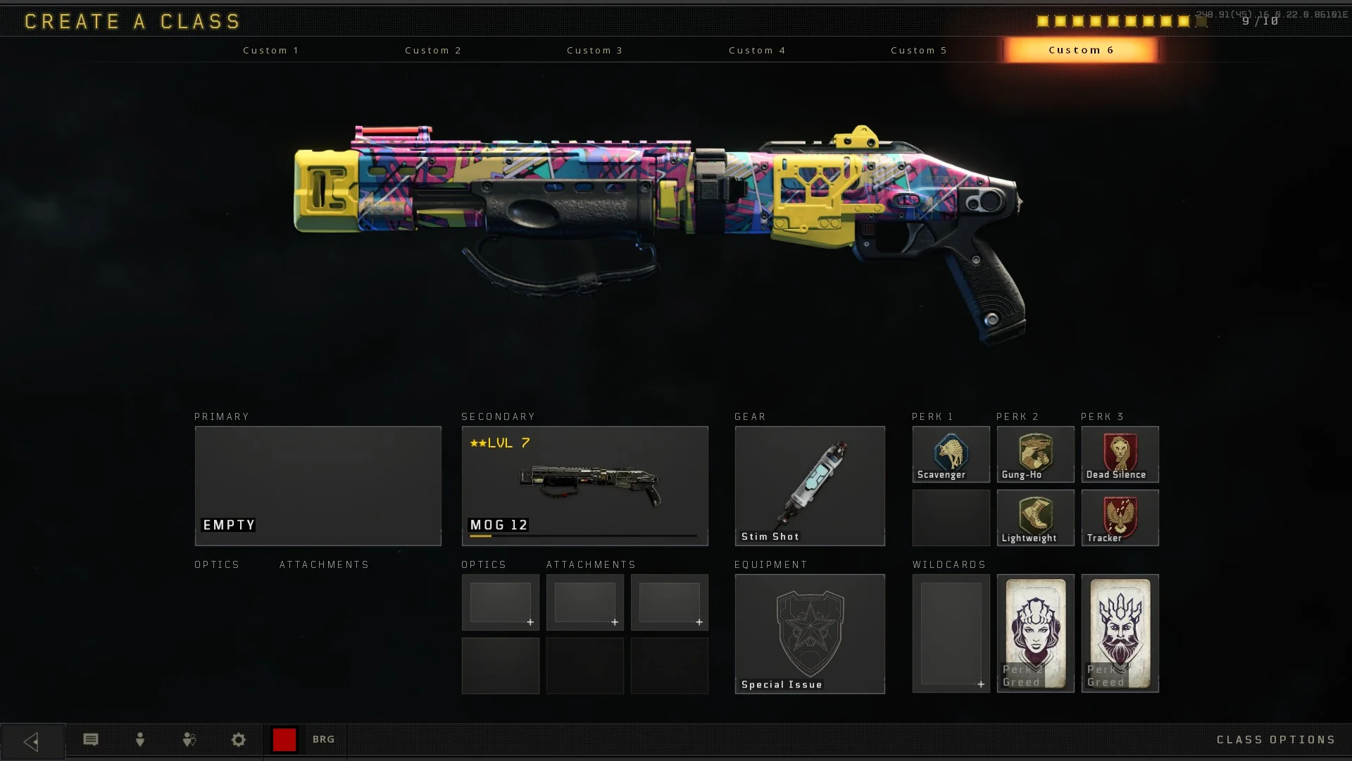 Multiplayer uses the pick-10 system for loadouts.