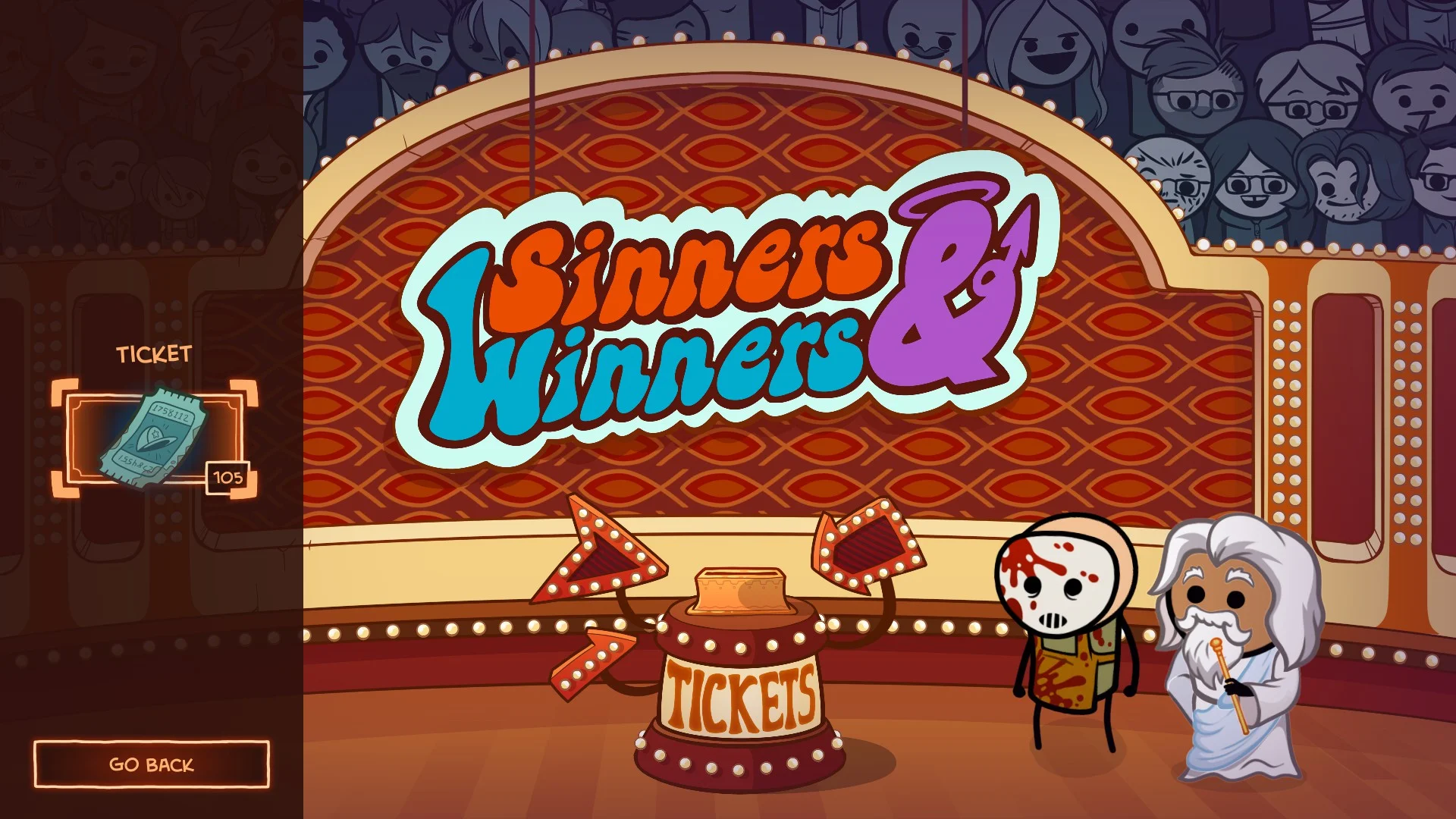 Sinners and Winners, God’s gift giving game show, asks for a bit too much.