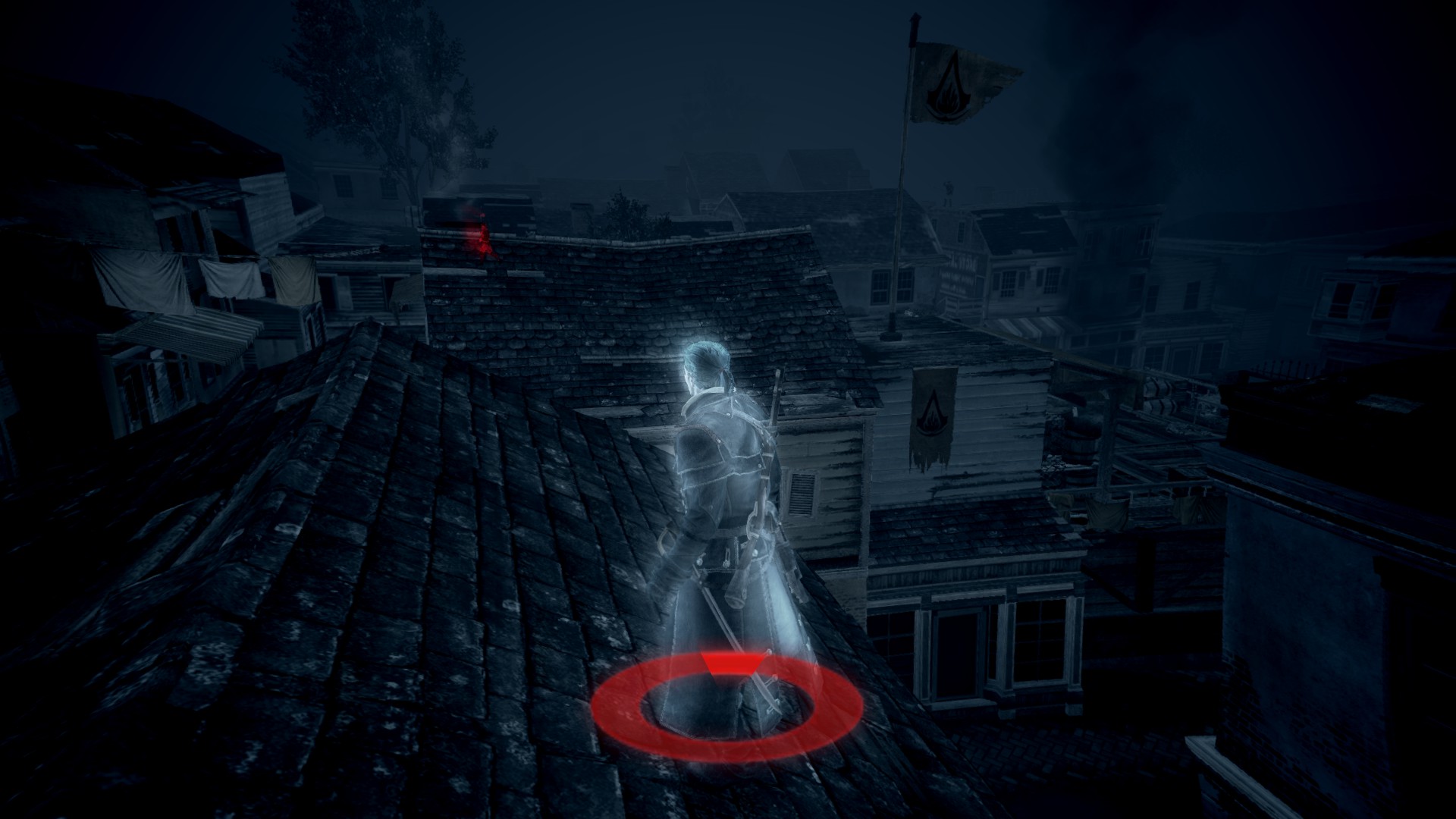 The circle at the bottom would show how close a stalker is.