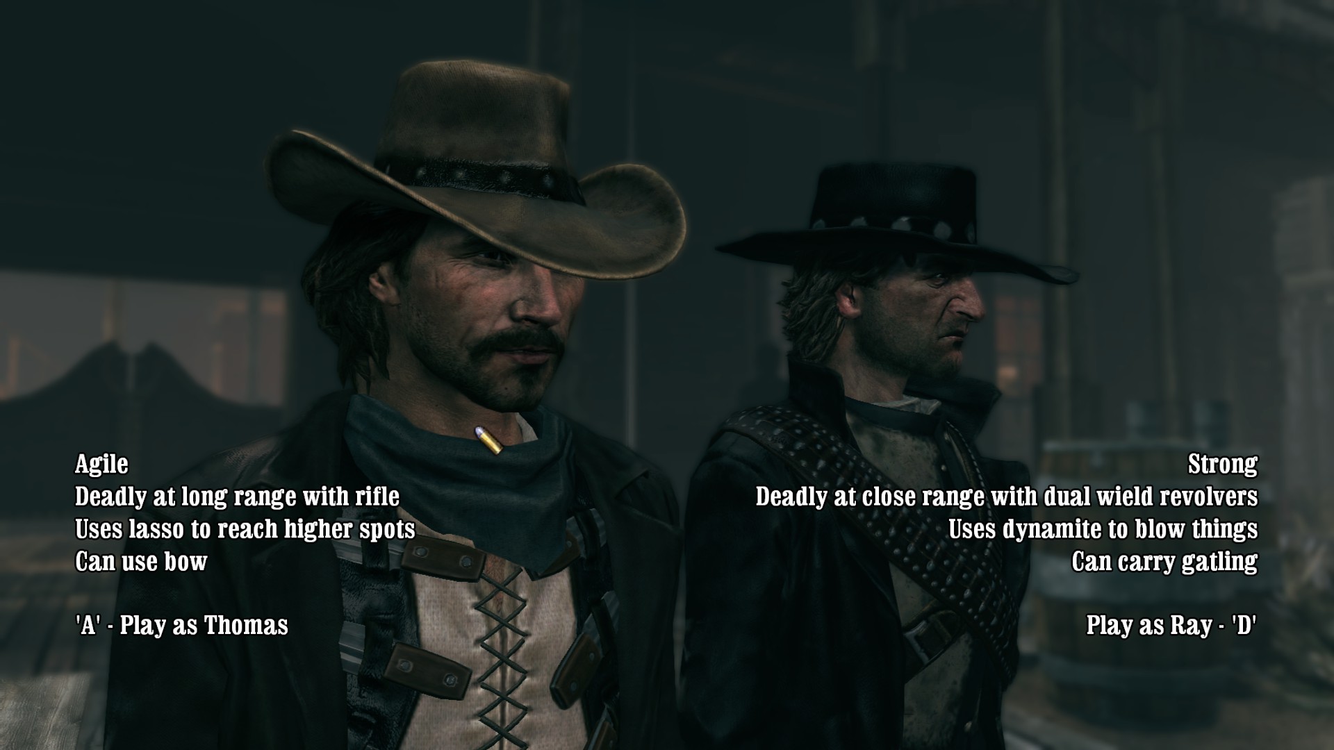 The two have their own specialties. Since I like using rifles more than akimbo weapons, I went with Thomas for the whole thing.