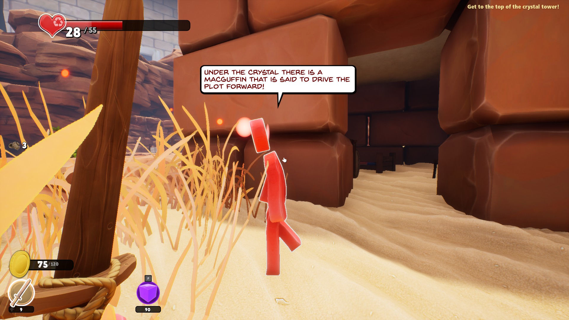 Story may have taken a backseat, but at least the writing makes fun of that.