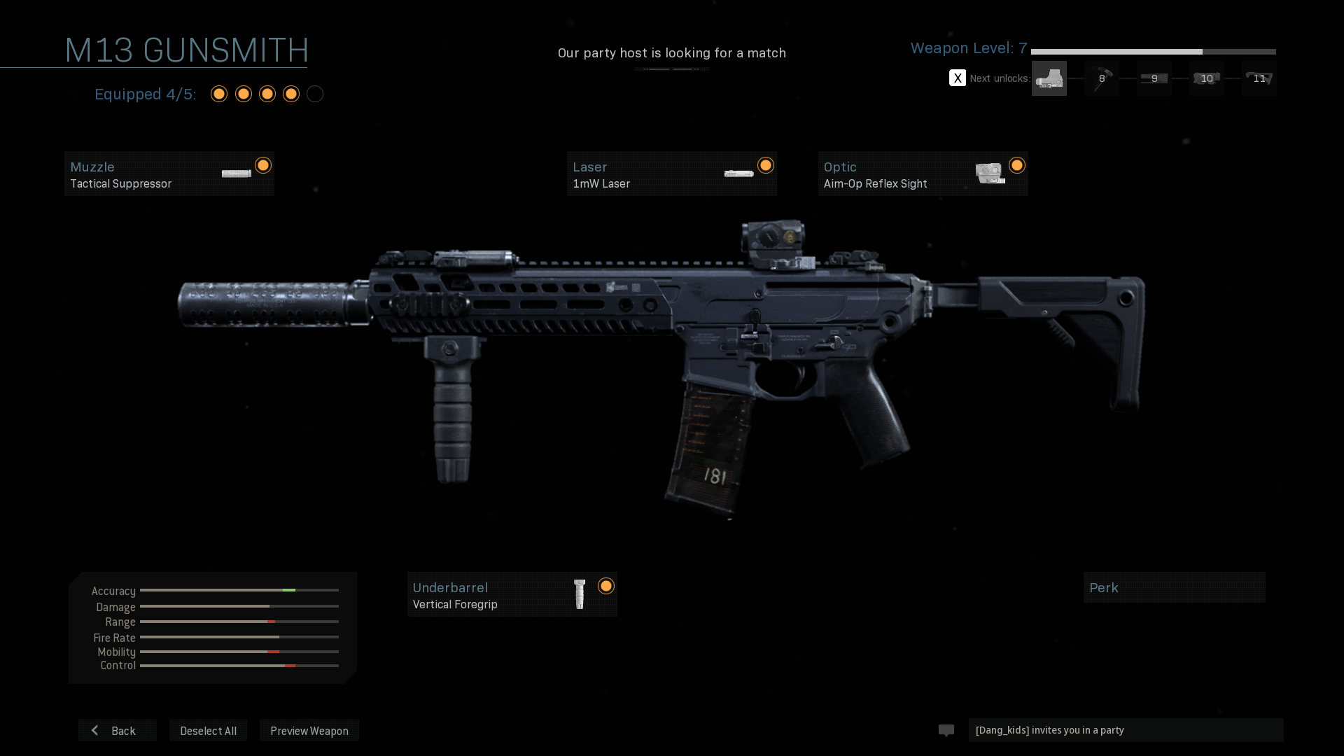 As you level up, more and more attachments become visible to unlock and use for the weapon.