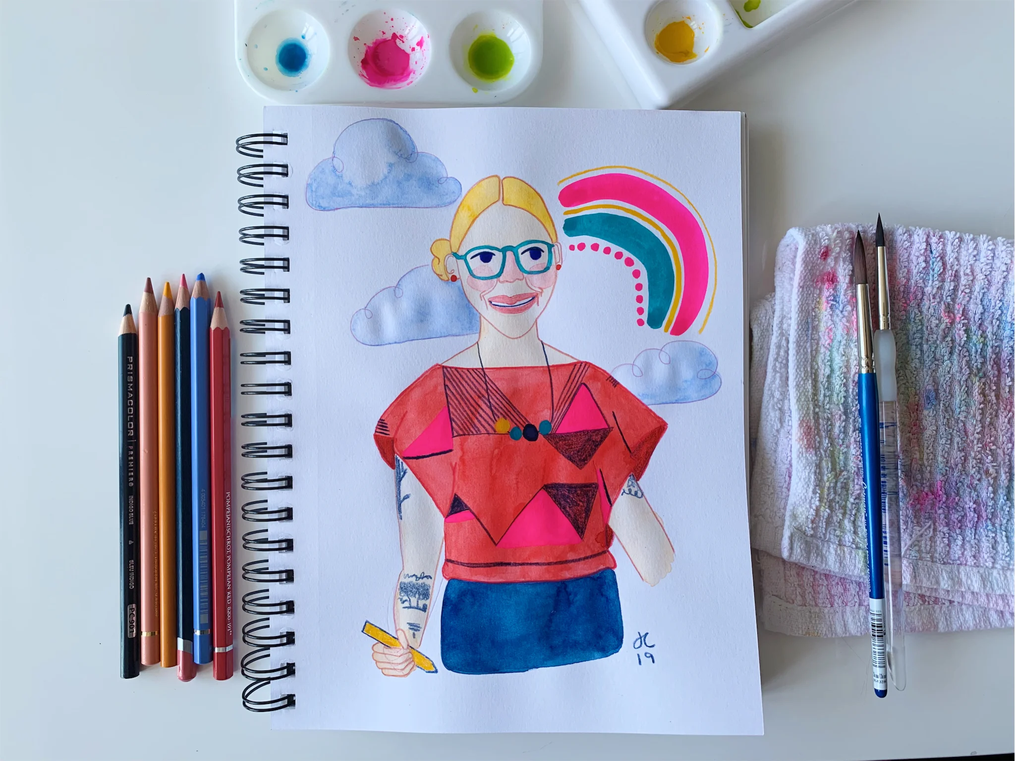 I chose Lisa Congdon as the subject of my first drawing of a person for my challenge. I have to work on capturing likeness when drawing portraits, but at least it does look like a human person!