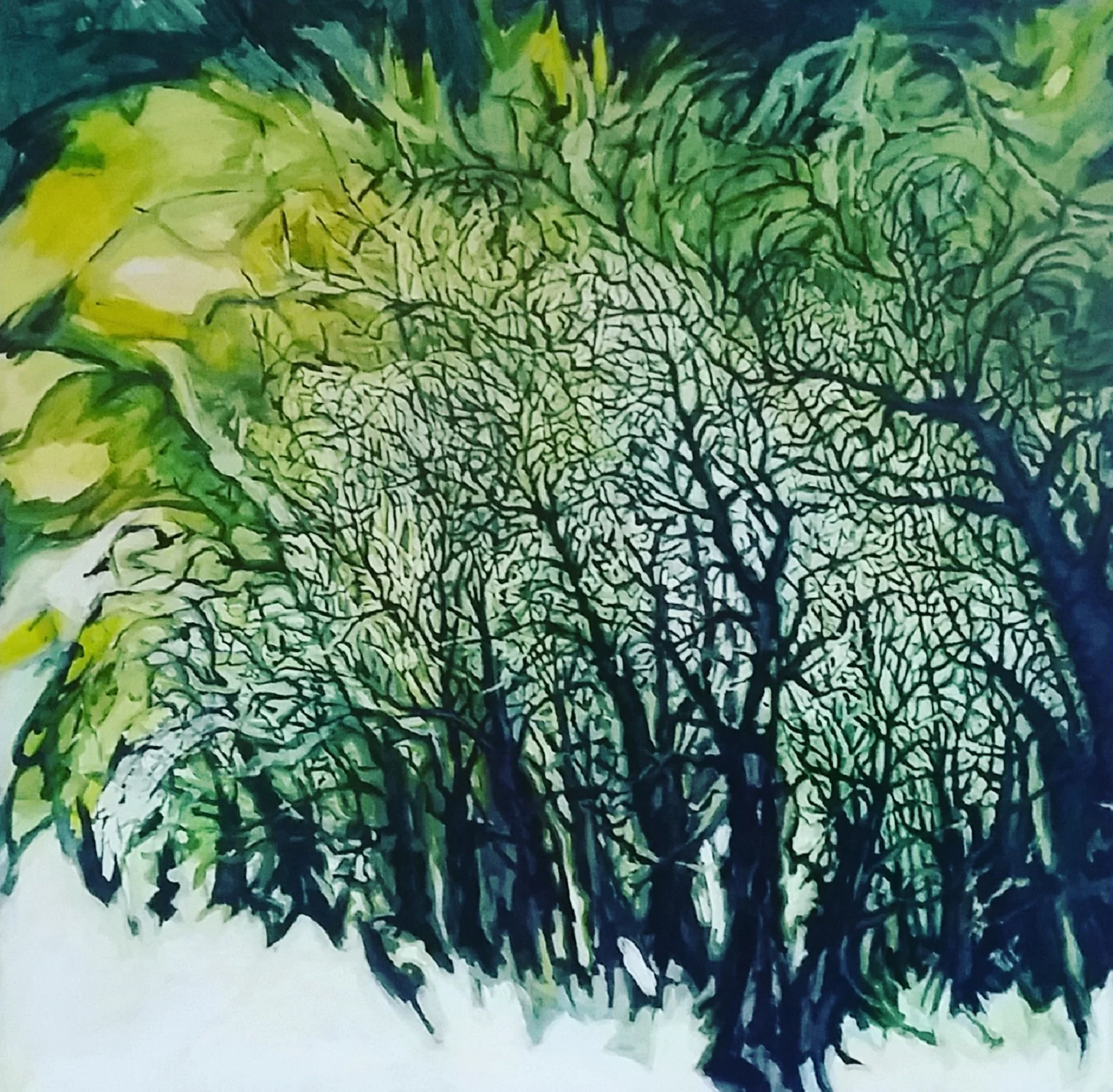 'Spring', 48" x 48", Acrylic on Canvas, 2016, For Sale