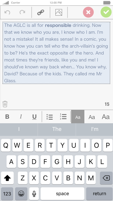 Pre-populated description is pulled from the opportunity and the user can edit.