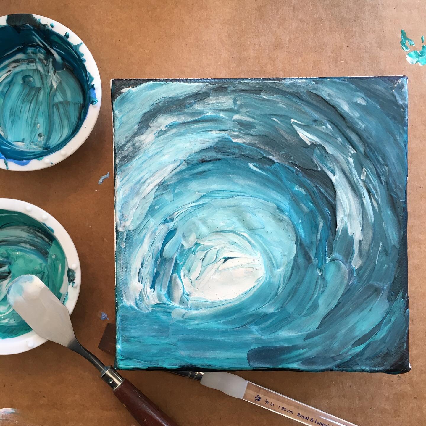 W A V E 🌊 
.
.
This little wave was so fun to paint! I love the ocean and am always inspired by God&rsquo;s beautiful creation. 💗
.
.
6x6 Original Acrylic on Canvas *SOLD
.
.
#artwork #art #originalart #canvaspainting #canvasart #oceanart #oceanpai