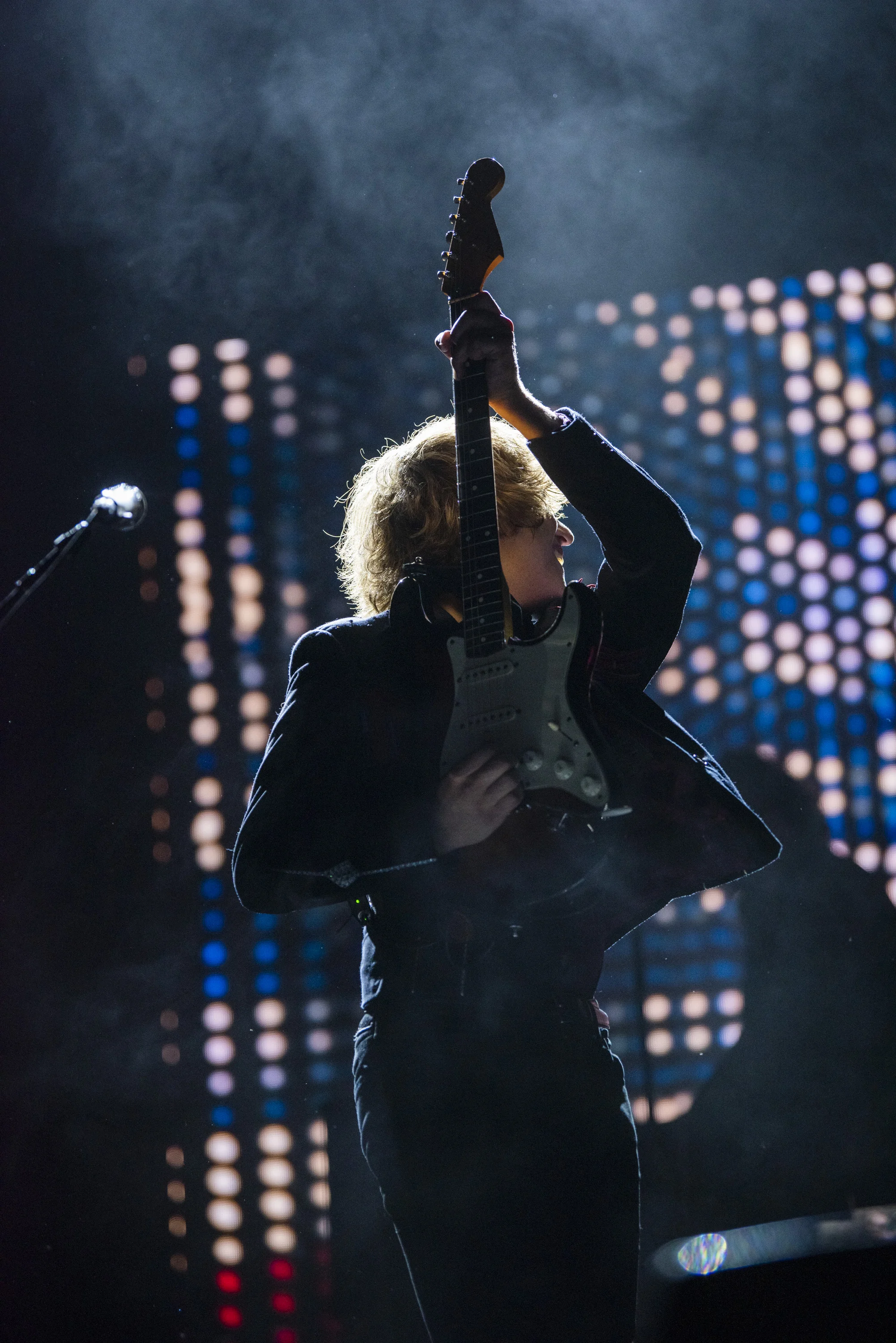  John Fogerty's son Shane plays guitar during the headlining set on Saturday night at Beach Road Weekend music festival. 