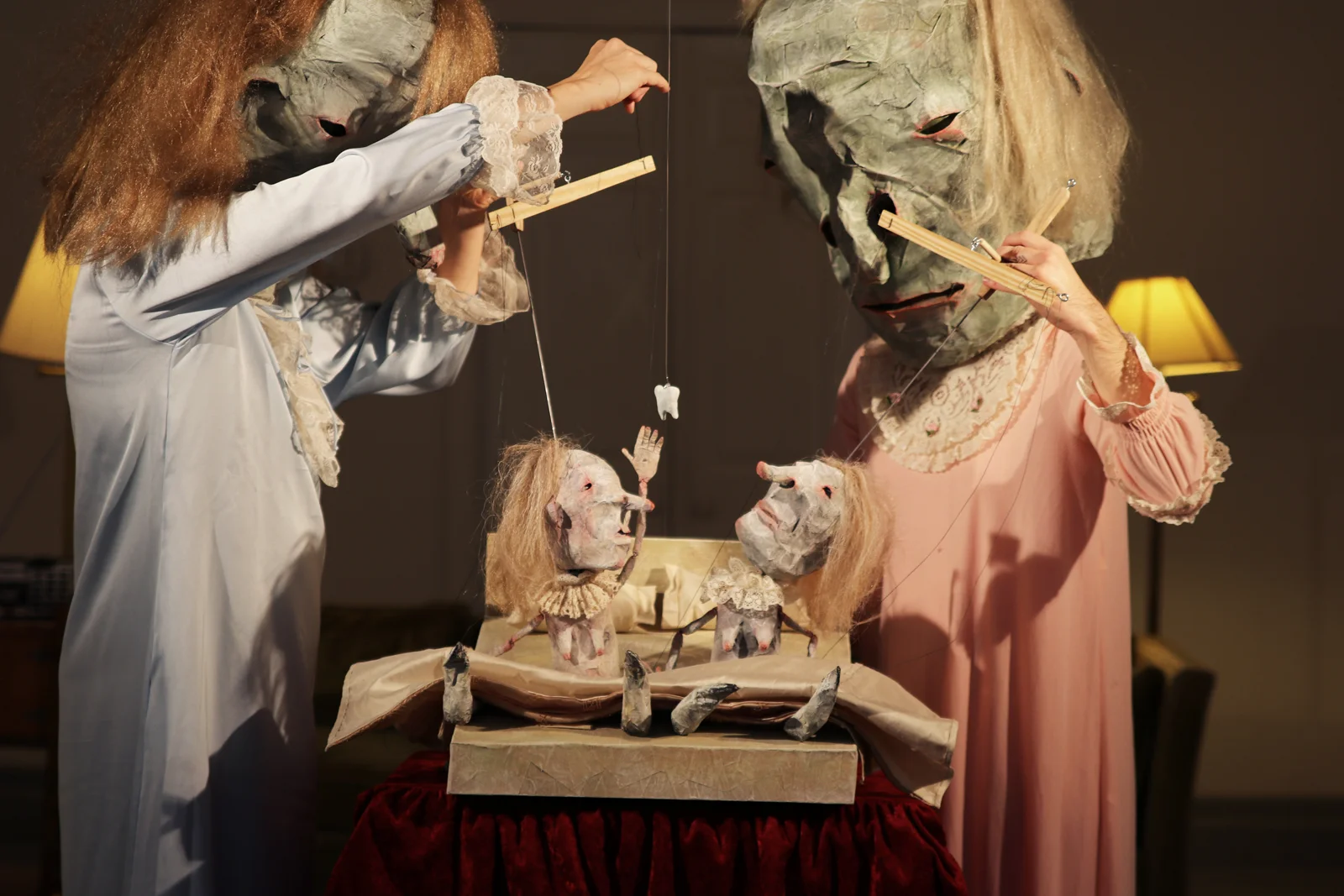   Dowagers (detail) , puppet-figure performance, 01:30:00, 2016-17   