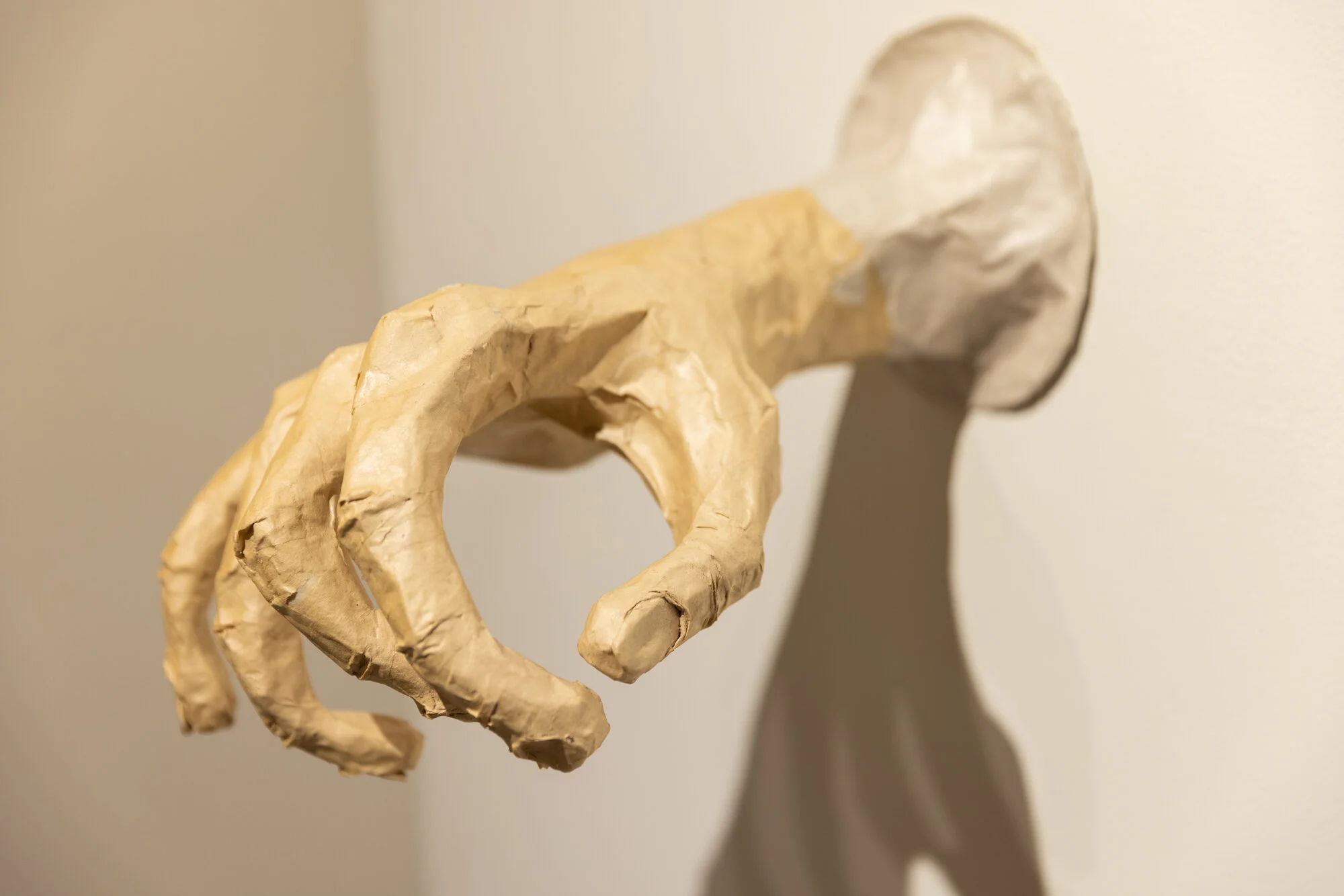   PINSHER  (detail) ,  papier-mâché, 12 x 8 x 5”, 2021   