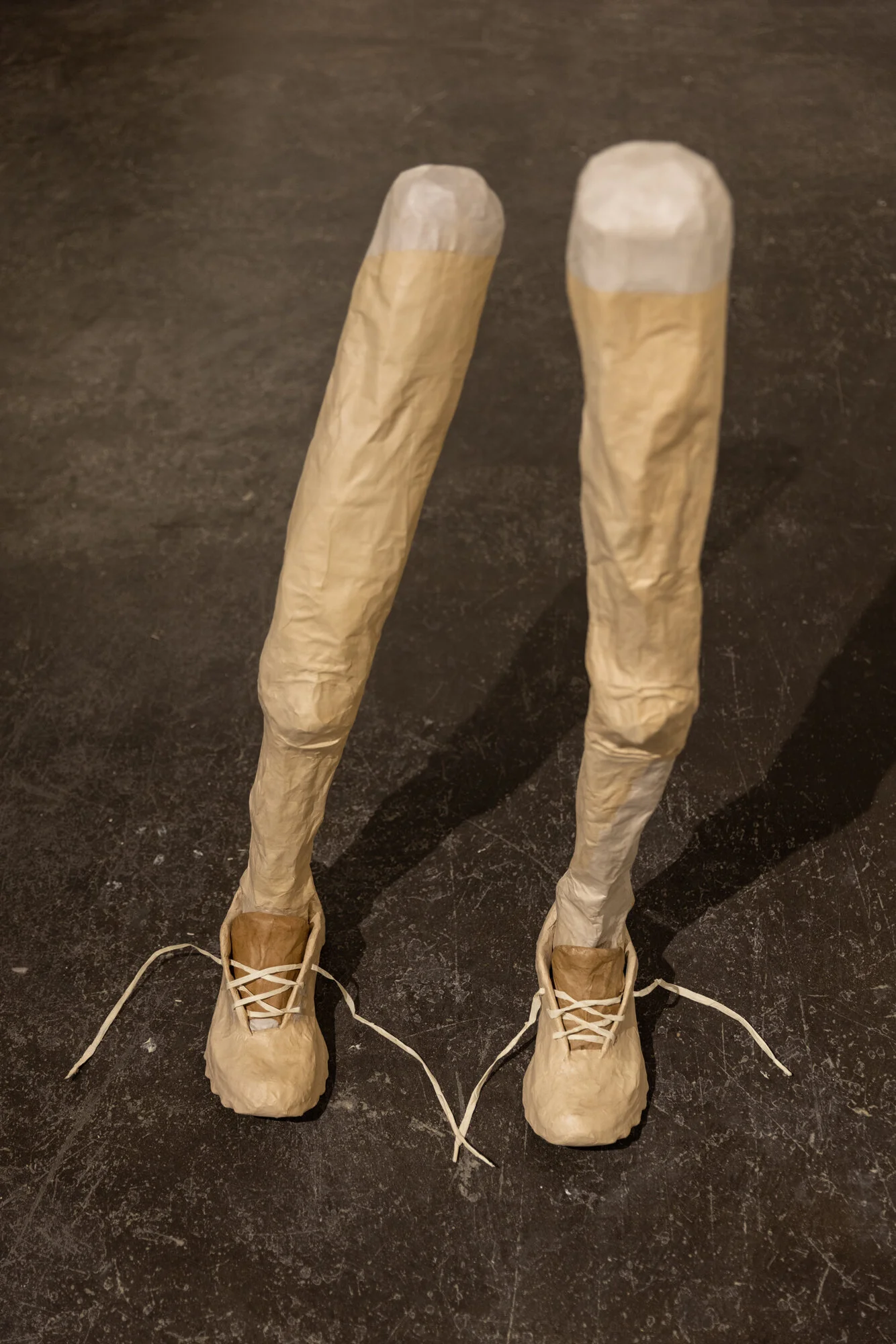   LIMMS (RUNNUR) , papier-mâché, 32 x 5 x 12” each, 2021   