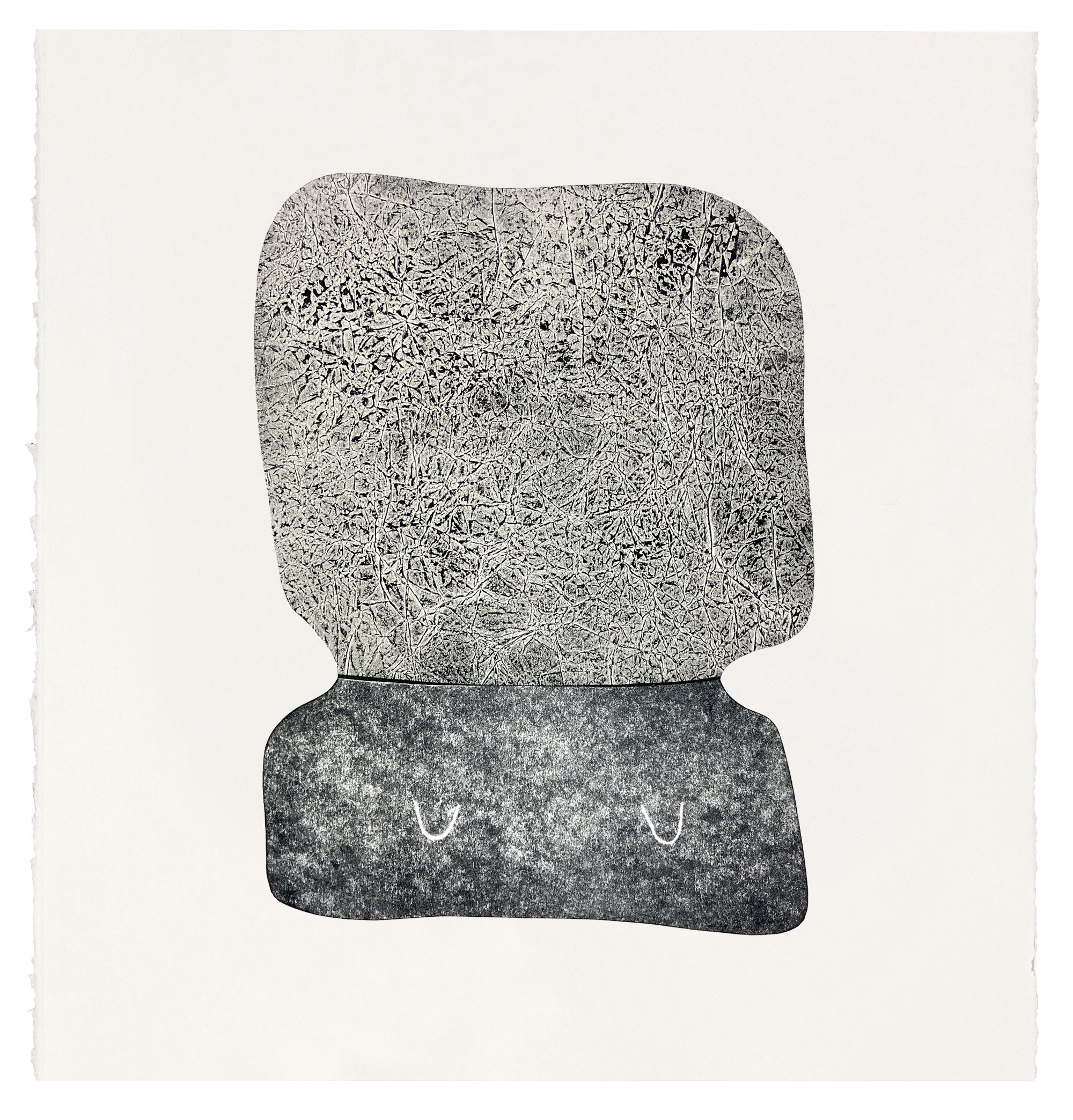   SEEKUR (TOLLERAYT), c ollagraph with chine collé, 2022   