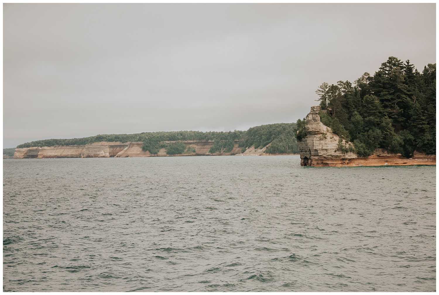 Boating near Munising, Michigan| Pictured Rocks National Lakeshore| Elopement Inspiration| Wild Onyx Photography