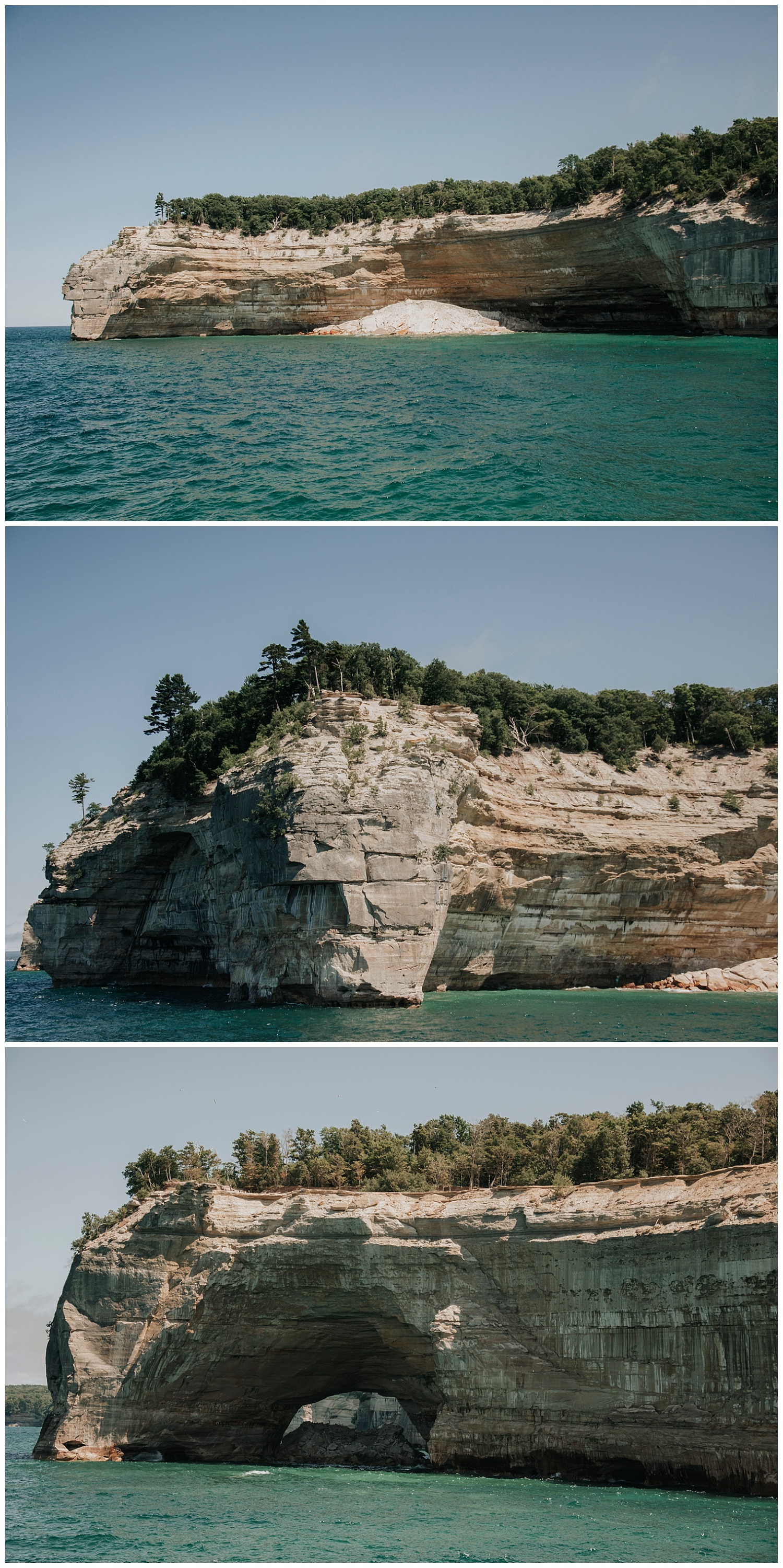 Boating near Munising, Michigan| Pictured Rocks National Lakeshore| Elopement Inspiration| Wild Onyx Photography