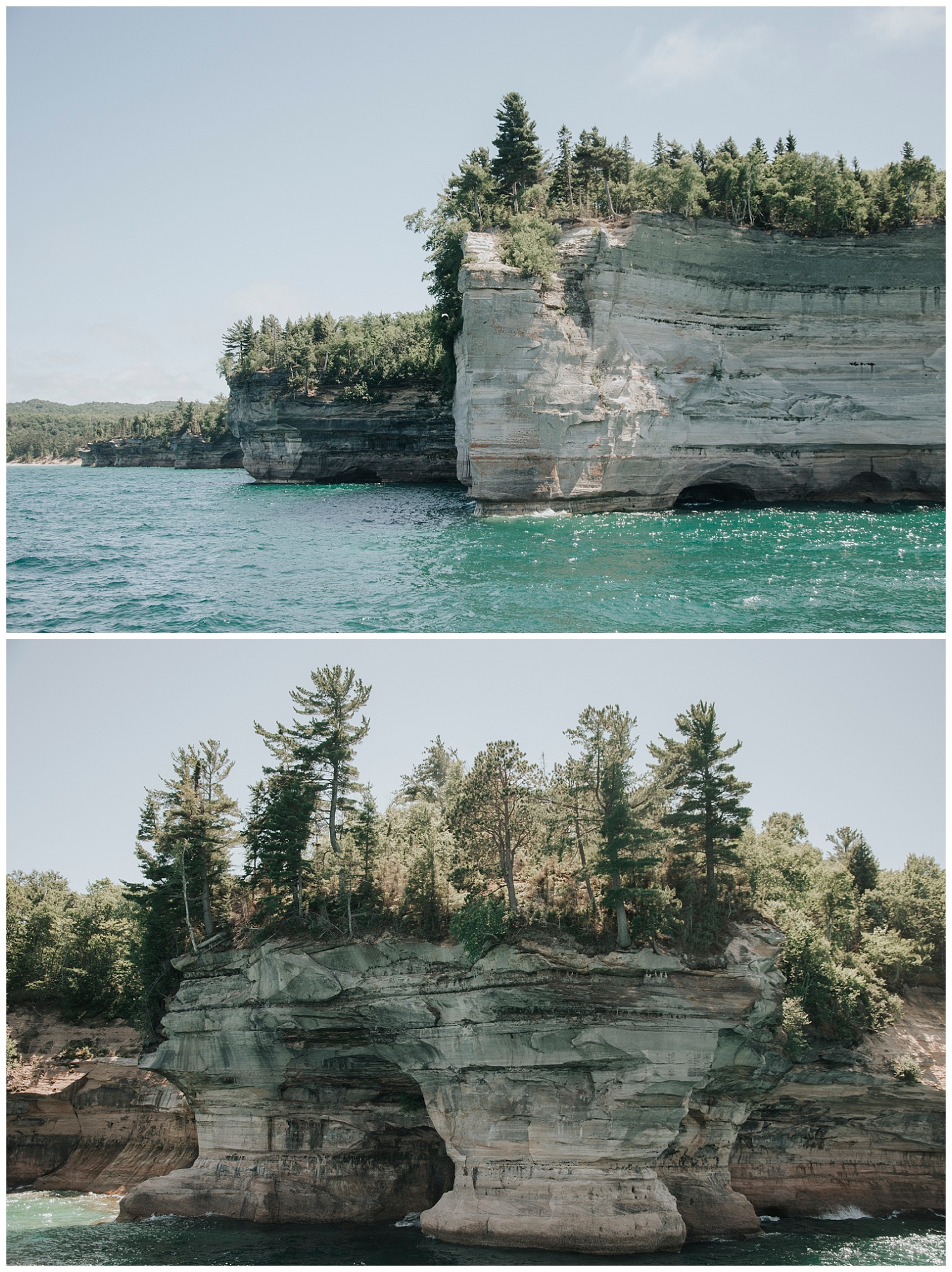  Boating near Munising, Michigan| Pictured Rocks National Lakeshore| Elopement Inspiration| Wild Onyx Photography 