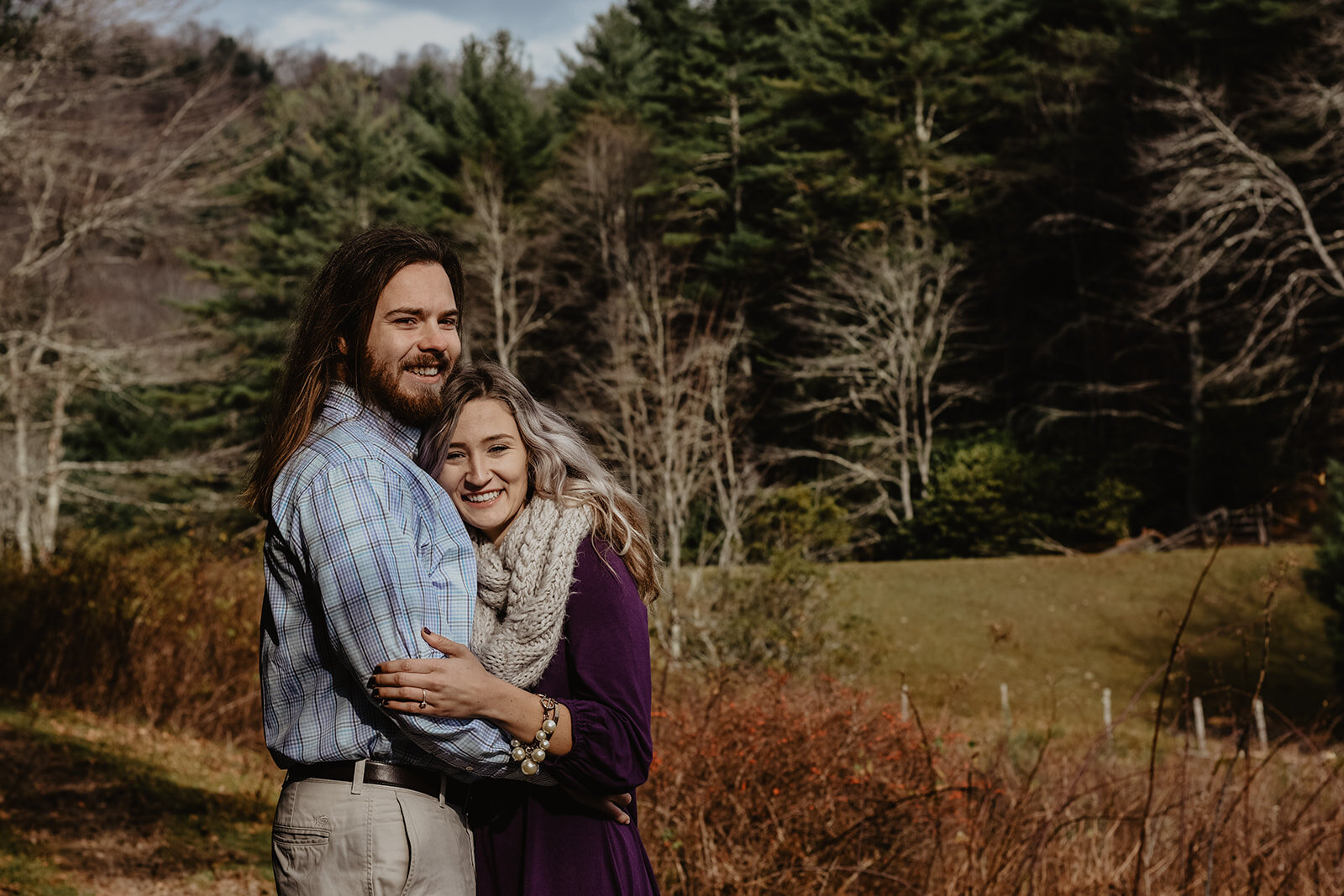  adventurous mountain engagement session in Blowing Rock, North Carolina 