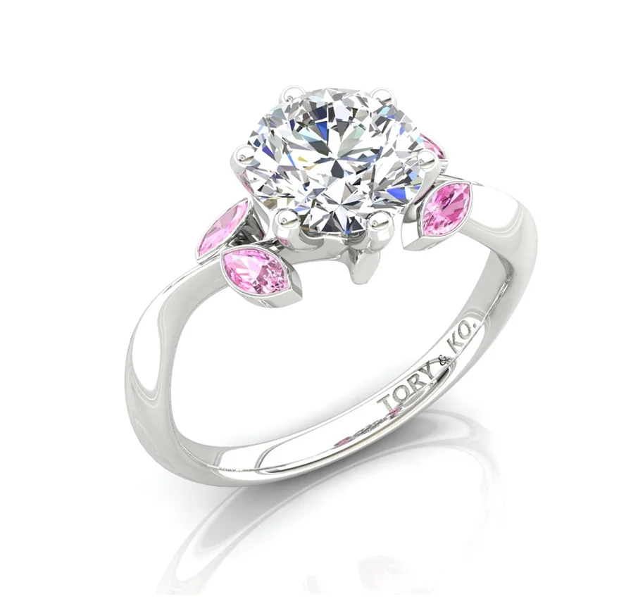 Diamond and Pink Sapphire