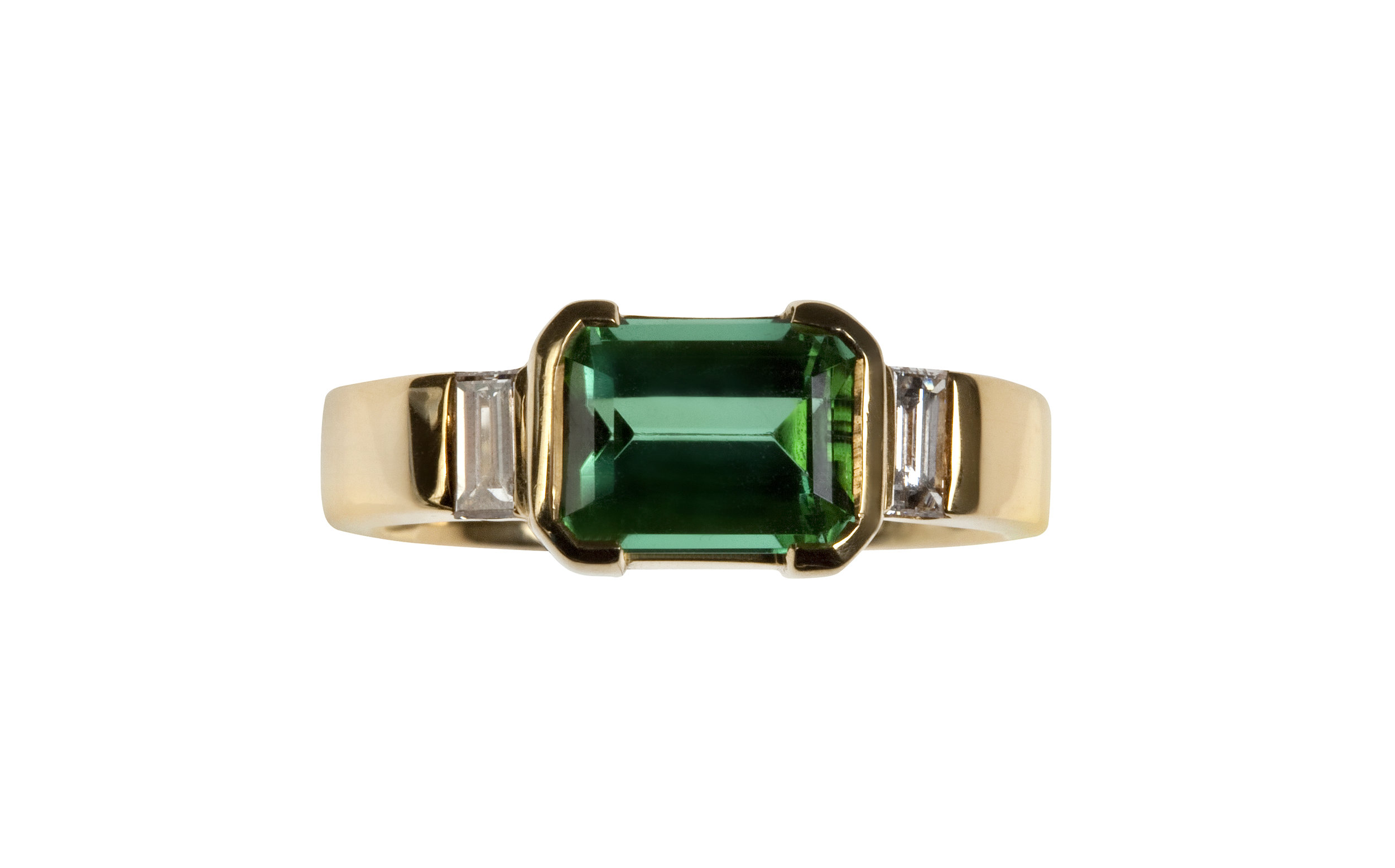 Green Tourmaline and Diamond Ring in 18ct Gold.jpg