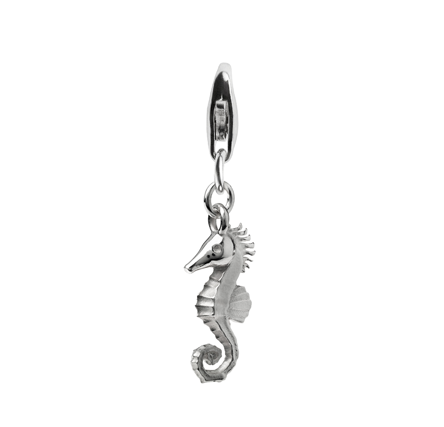 Details about   New Satined Rhodium Plated 925 Sterling Silver 26MM Seahorse Charm Pendant 