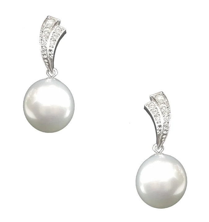 Cultured Pearl and Diamond Wing Earrings.jpg