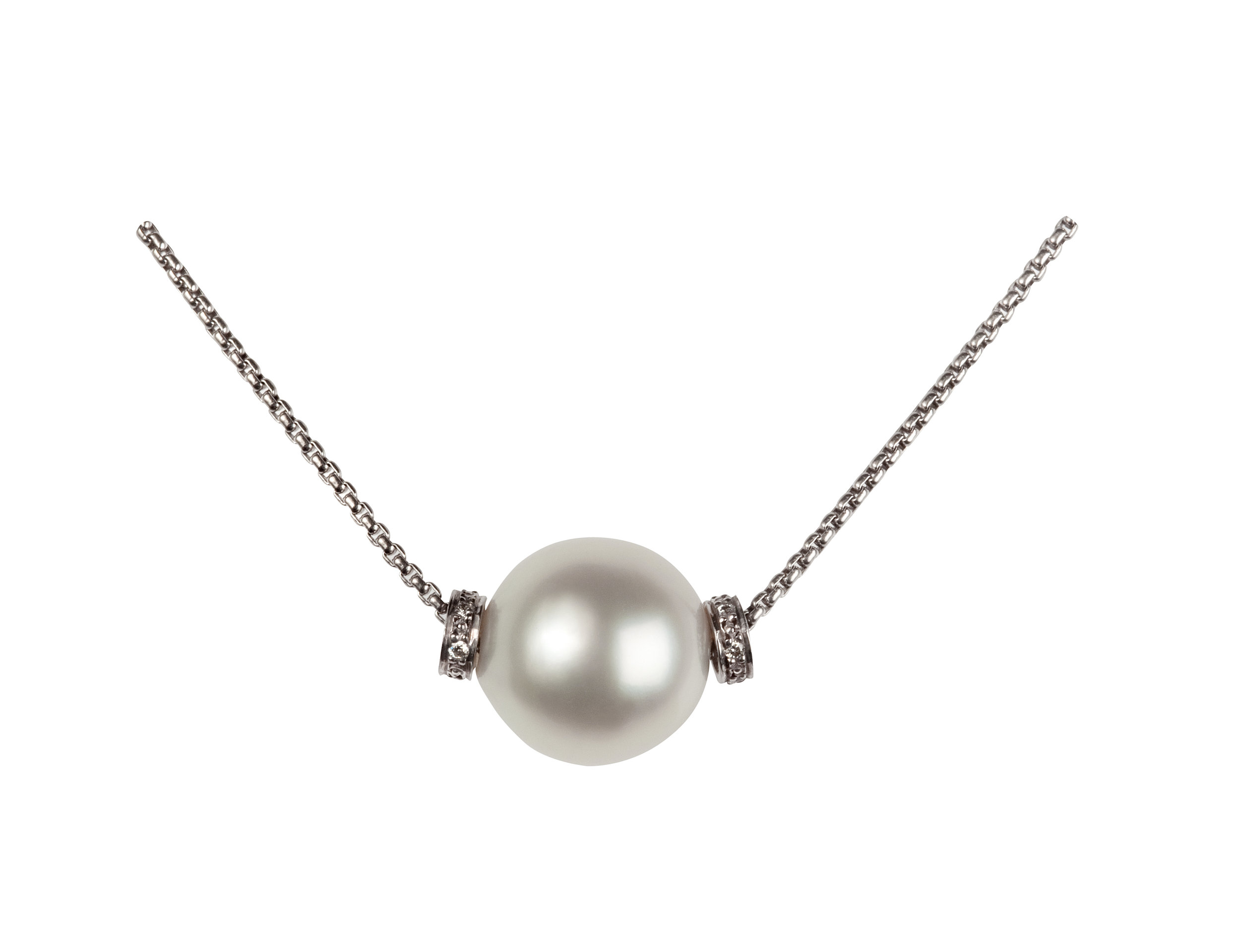 TORY & KO Cultured Pearl and Diamond Keeper Necklace in 18ct White Gold.jpg