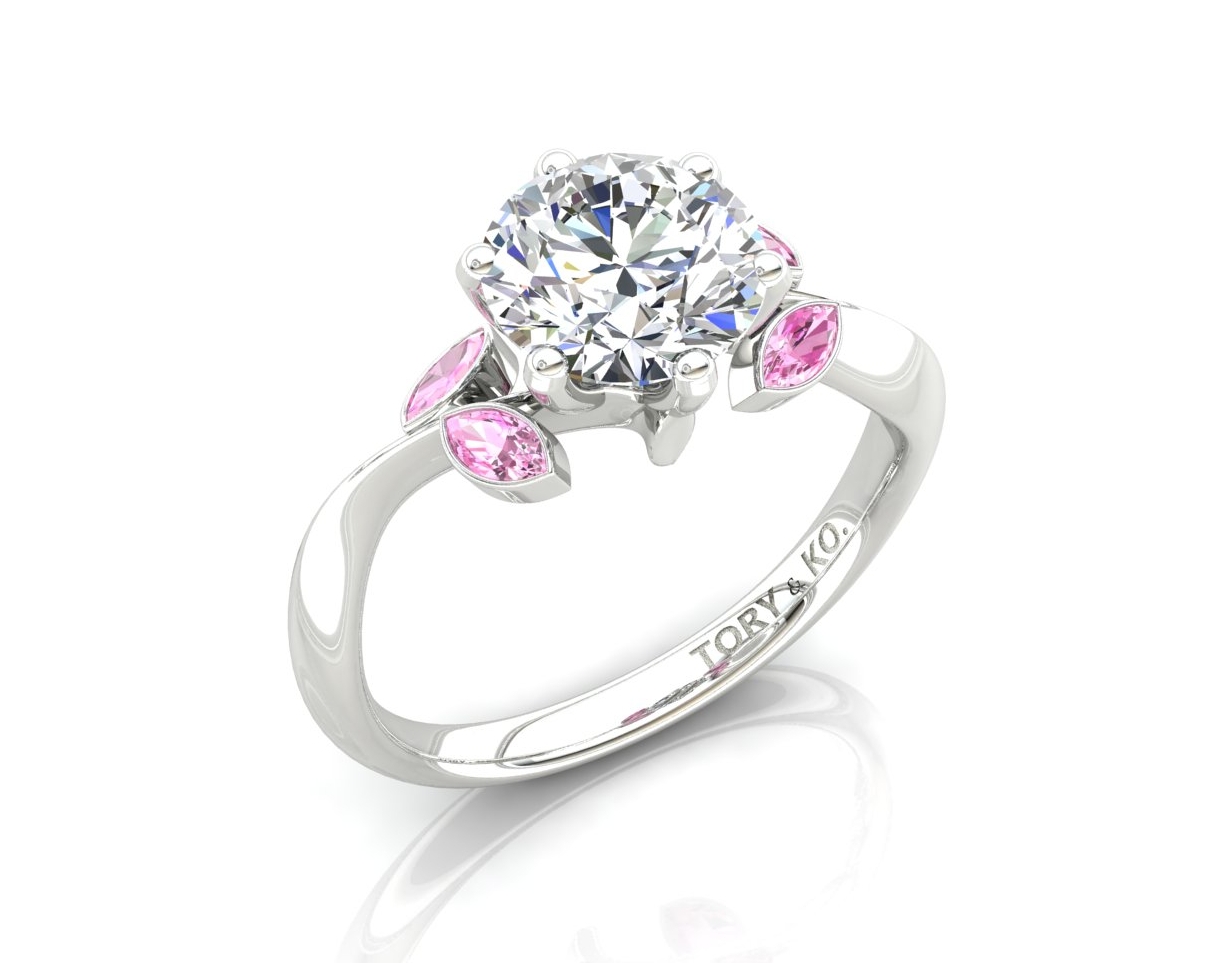 Pink Sapphire & Diamond Ring 18ct White Gold.jpg