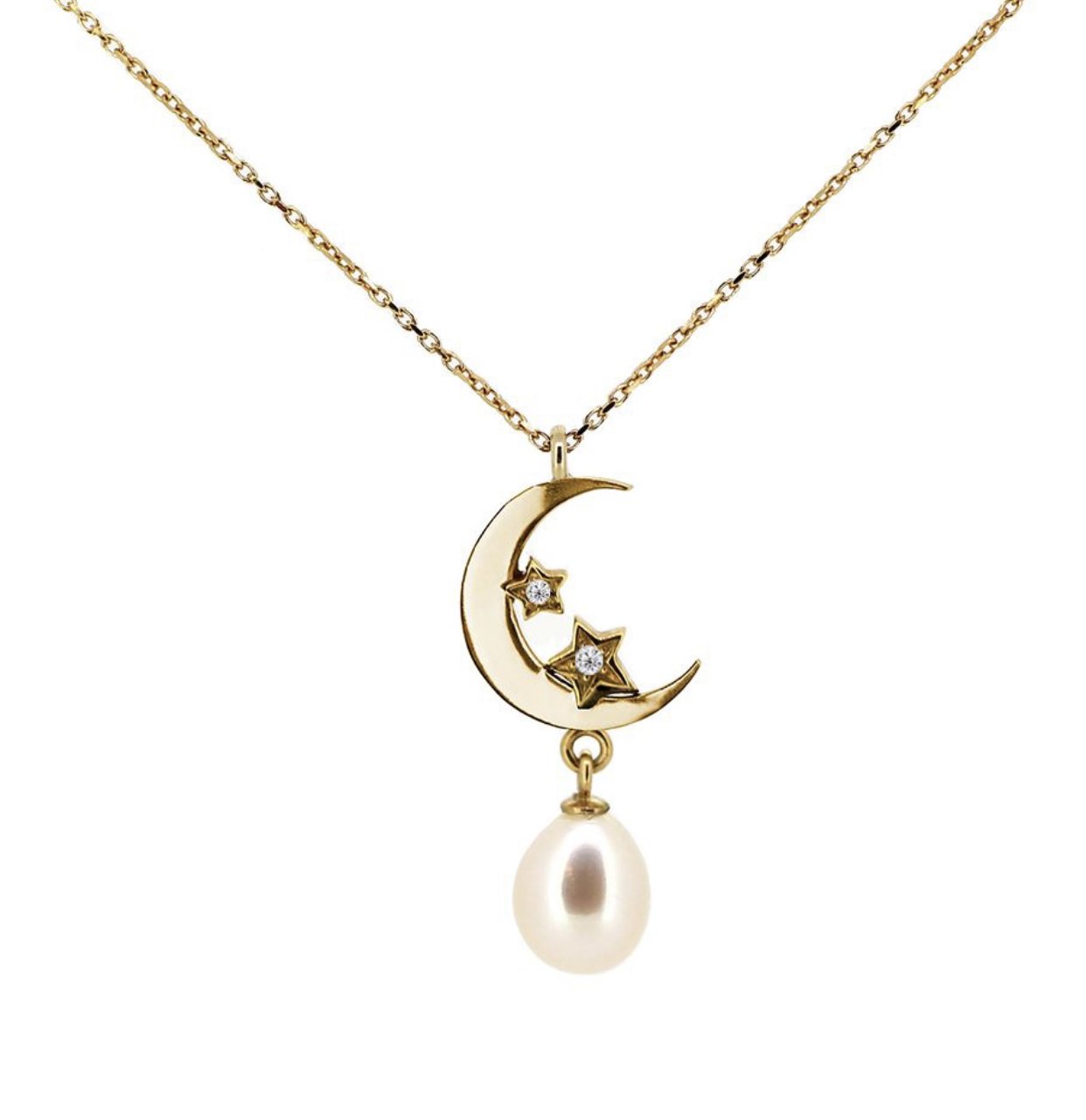 Stella “Moonlight” Moon & Stars Pearl Necklace .jpg
