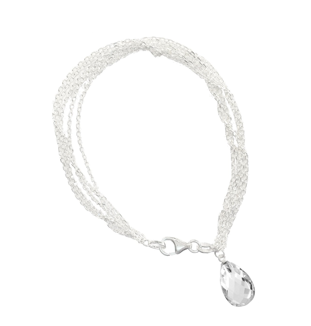 Quartz+Briolette+Diamond+Cut+Sterling+Silver+5+Chain+Bracelet.jpg