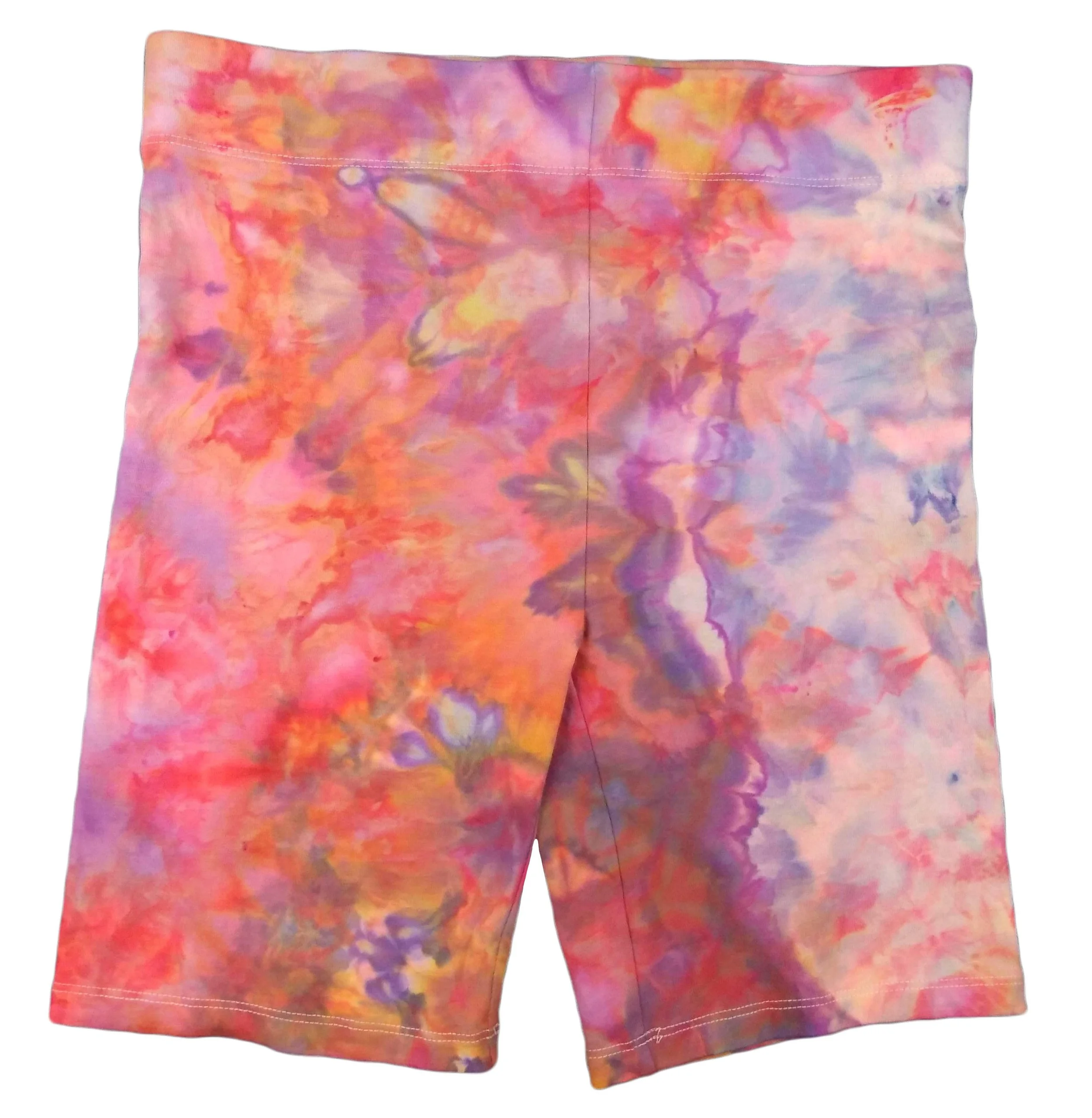 Ice dye cotton bike shorts