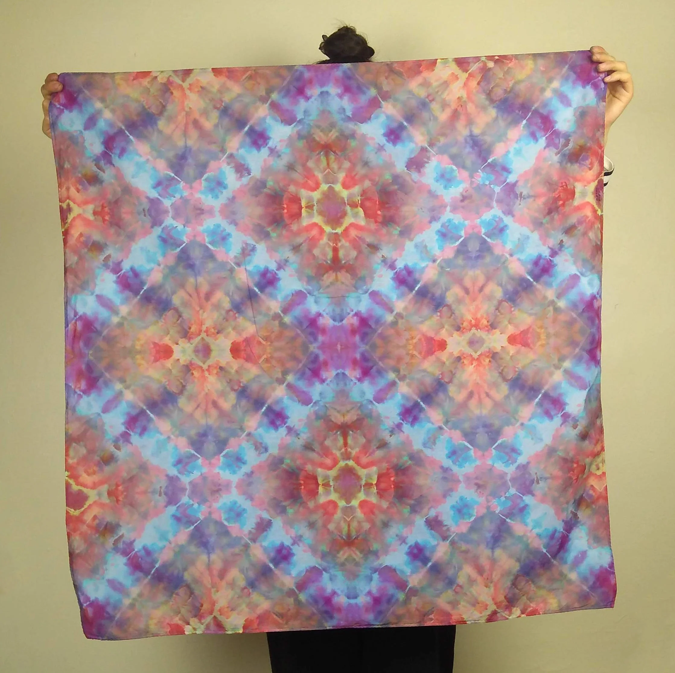 ice dye shibori scarf