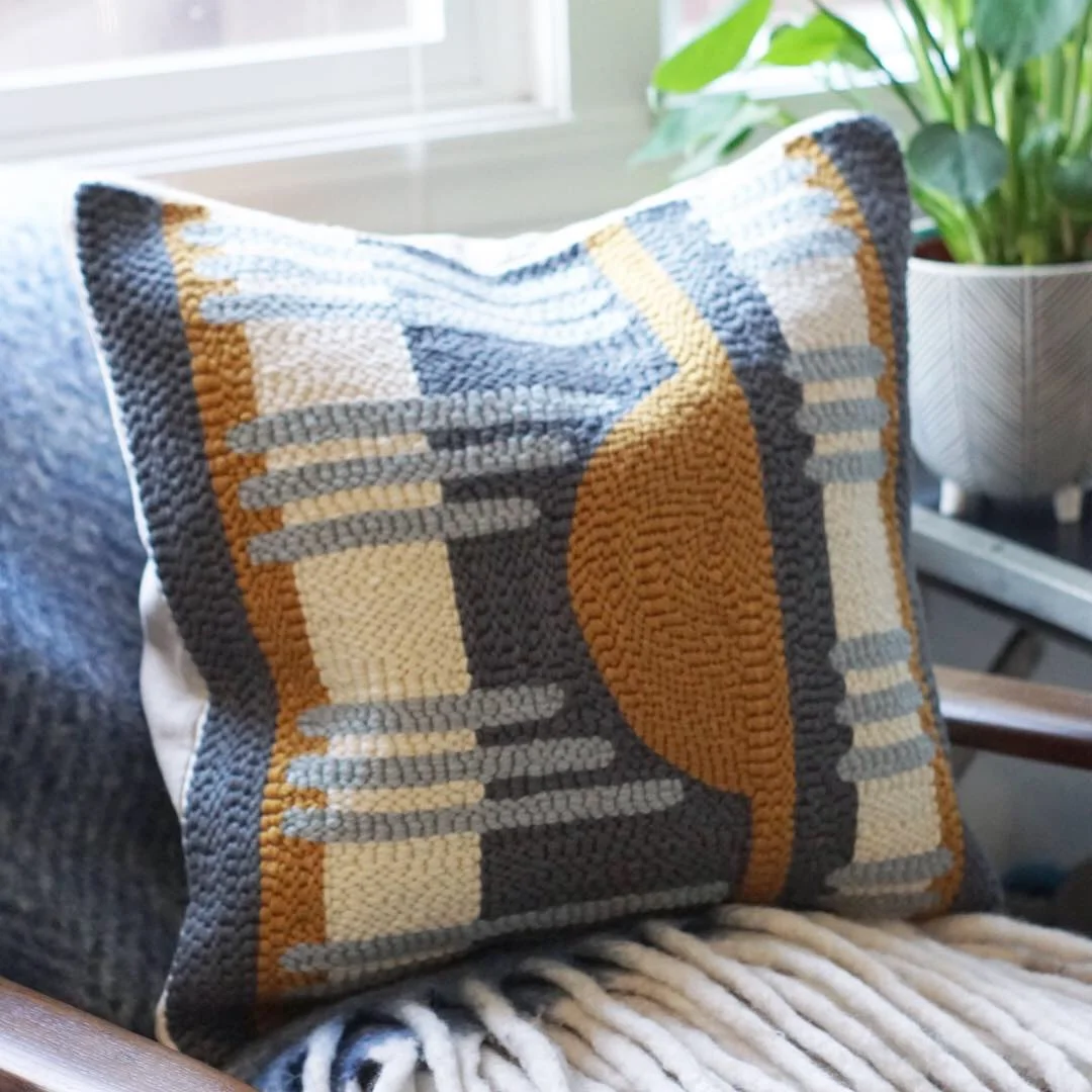 Punch Color Studio Punch Needle Pillow