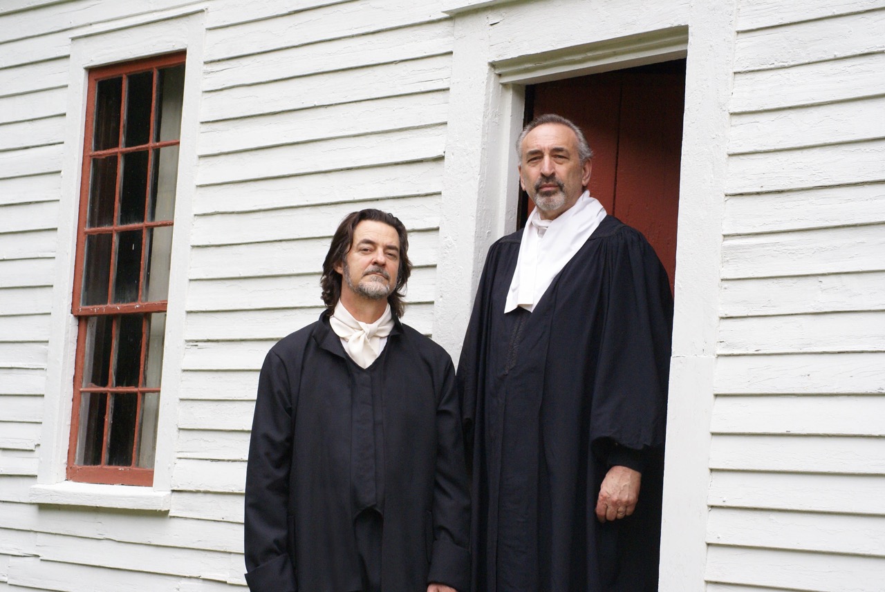 Douglas Brendel as Nathaniel Saltonstall and Les Tarmy as Reverend John Ward. At the John Ward home in Haverhill, MA